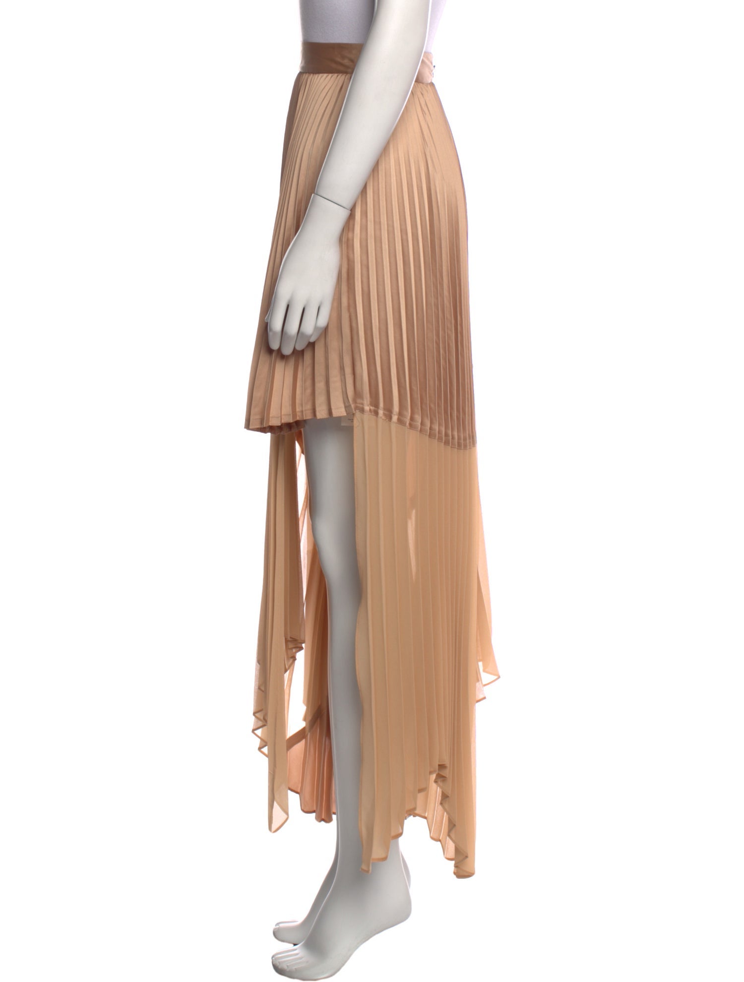 Alice + Olivia Pleated Accents Long Skirt