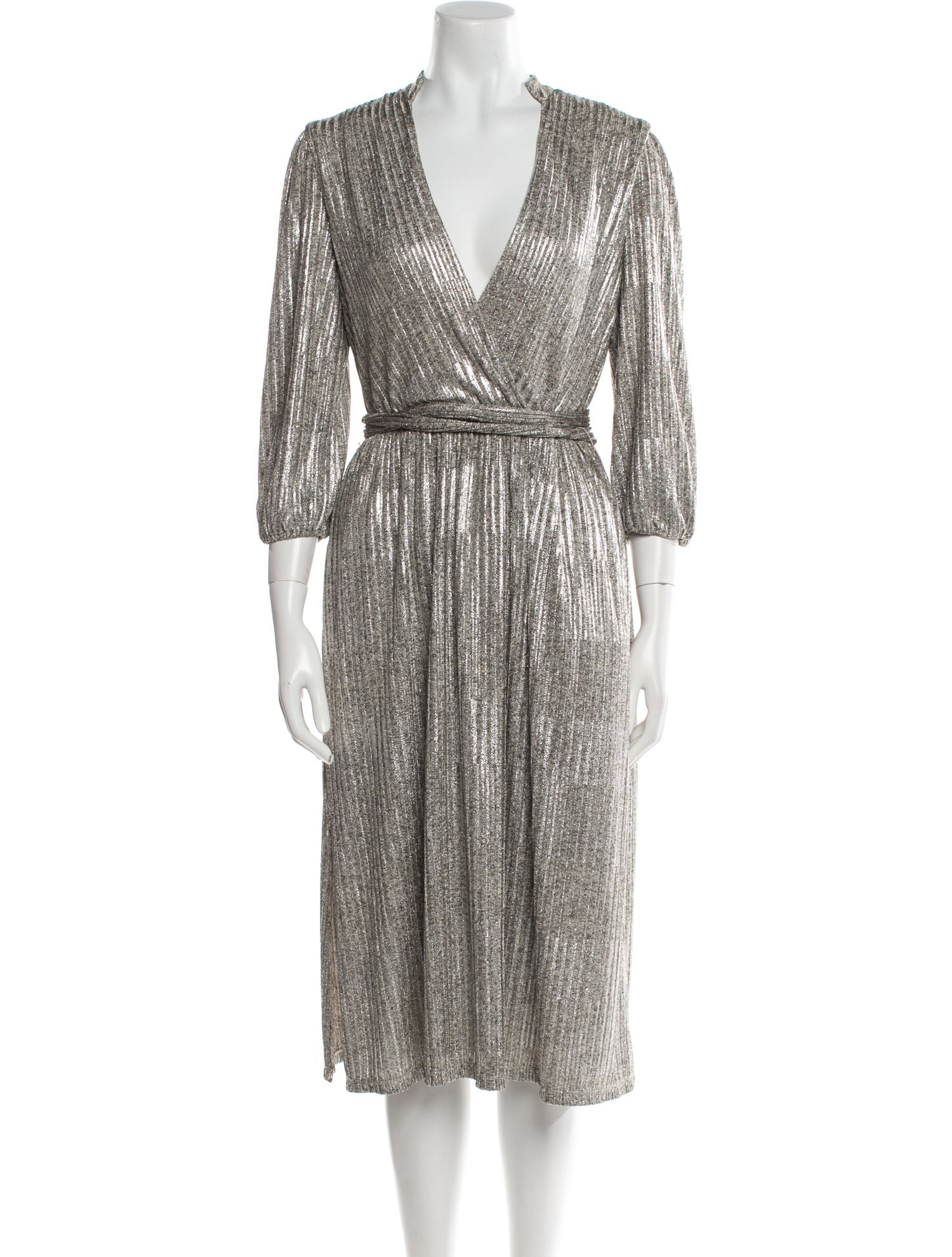 Alice + Olivia V-Neck Midi Length Dress w/ Tags