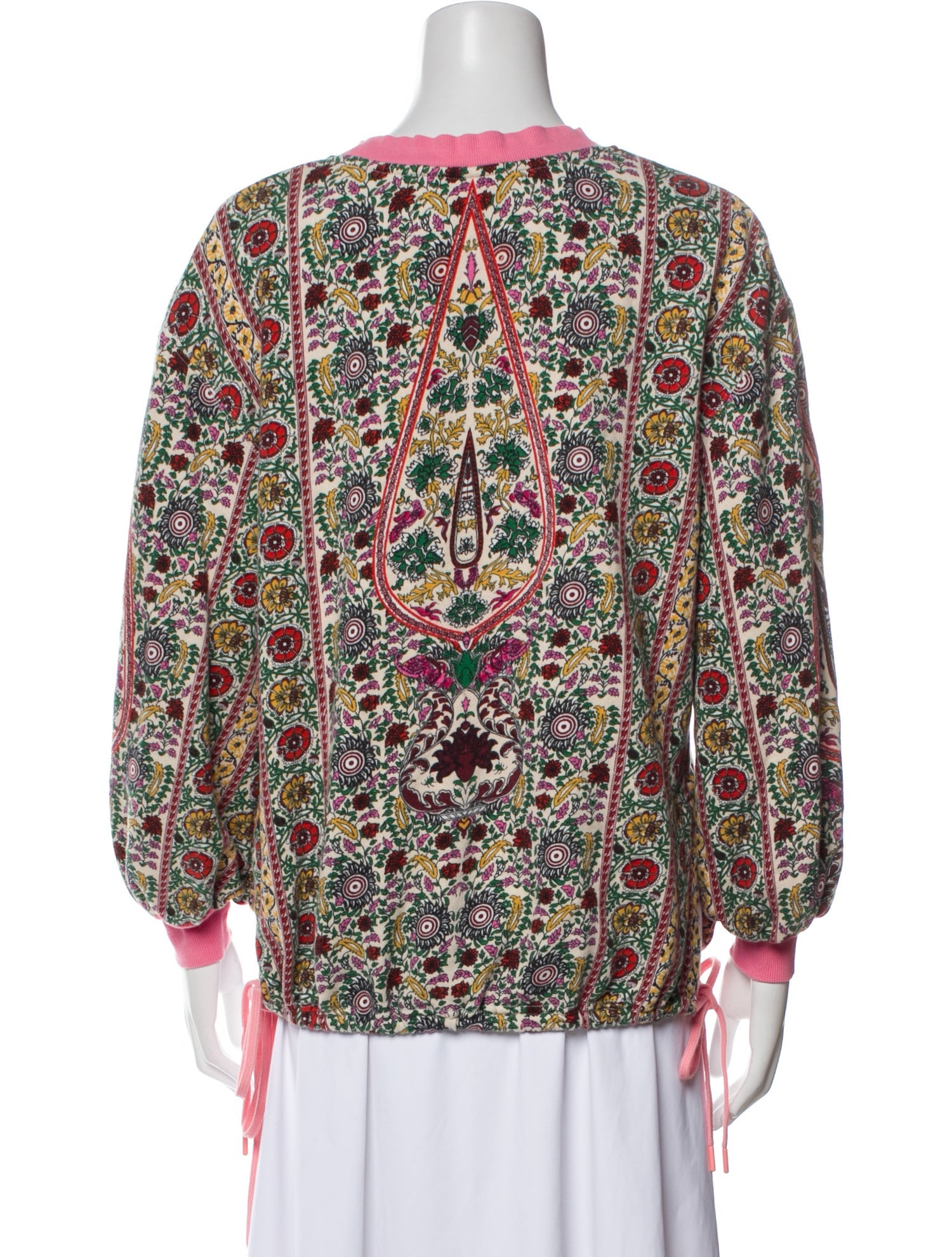 Alice + Olivia Floral Print Crew Neck Sweater