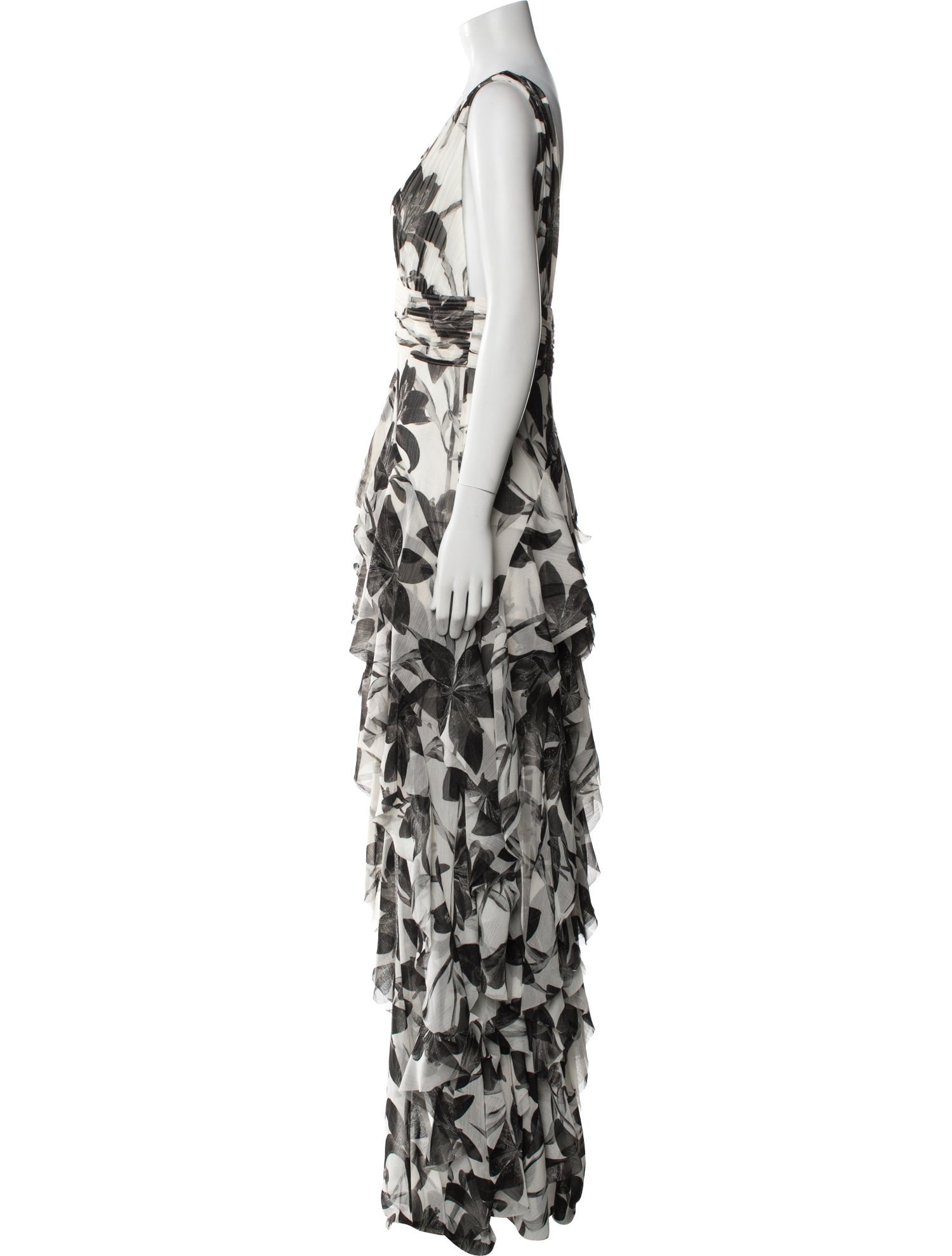 Alice + Olivia Floral Print Long Dress