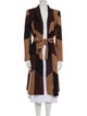Alice + Olivia Leather Printed Trench Coat
