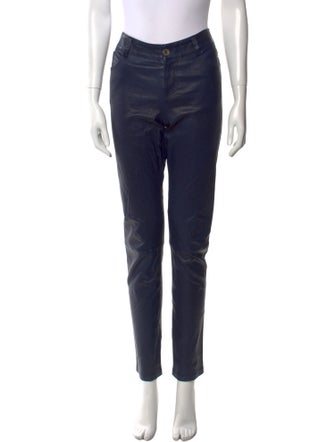 Alice + Olivia Leather Straight Leg Pants