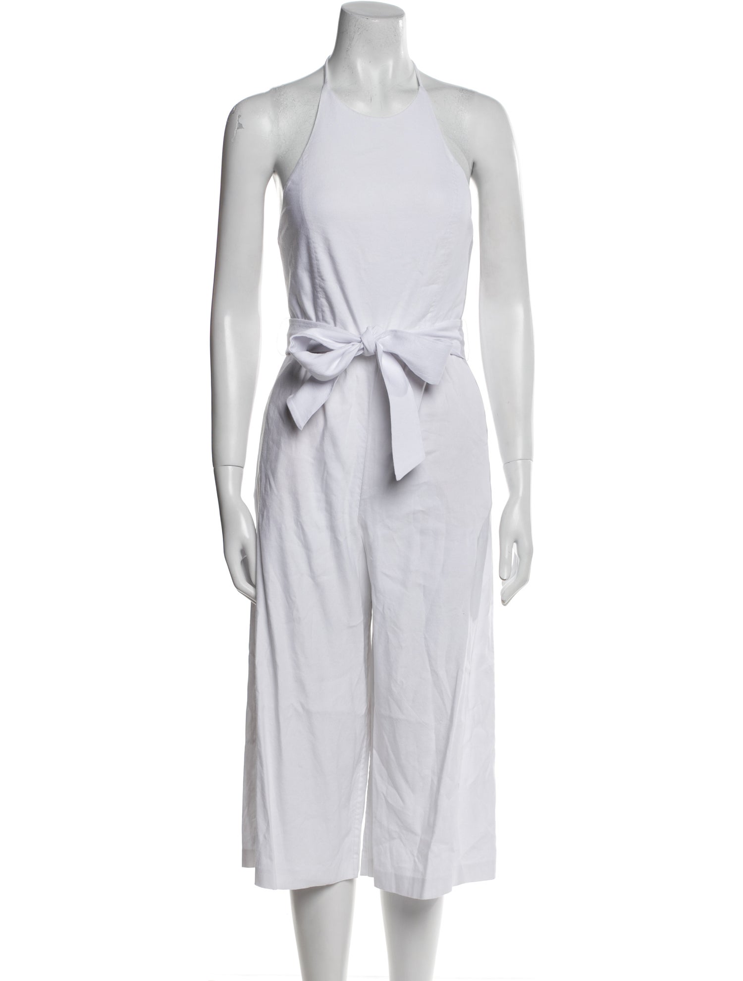 Alice + Olivia Linen Halterneck Jumpsuit