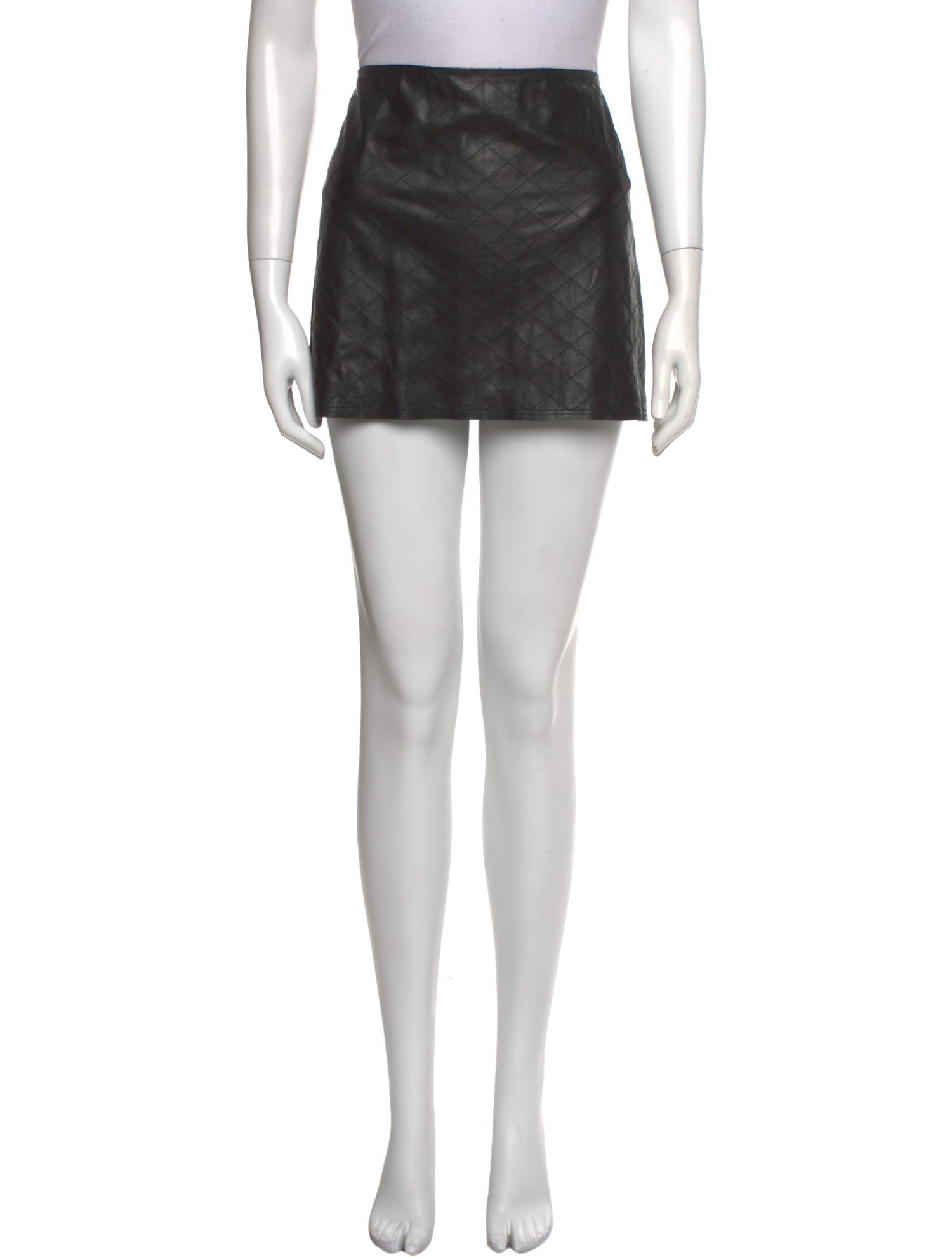 Alice + Olivia Lamb Leather Mini Skirt