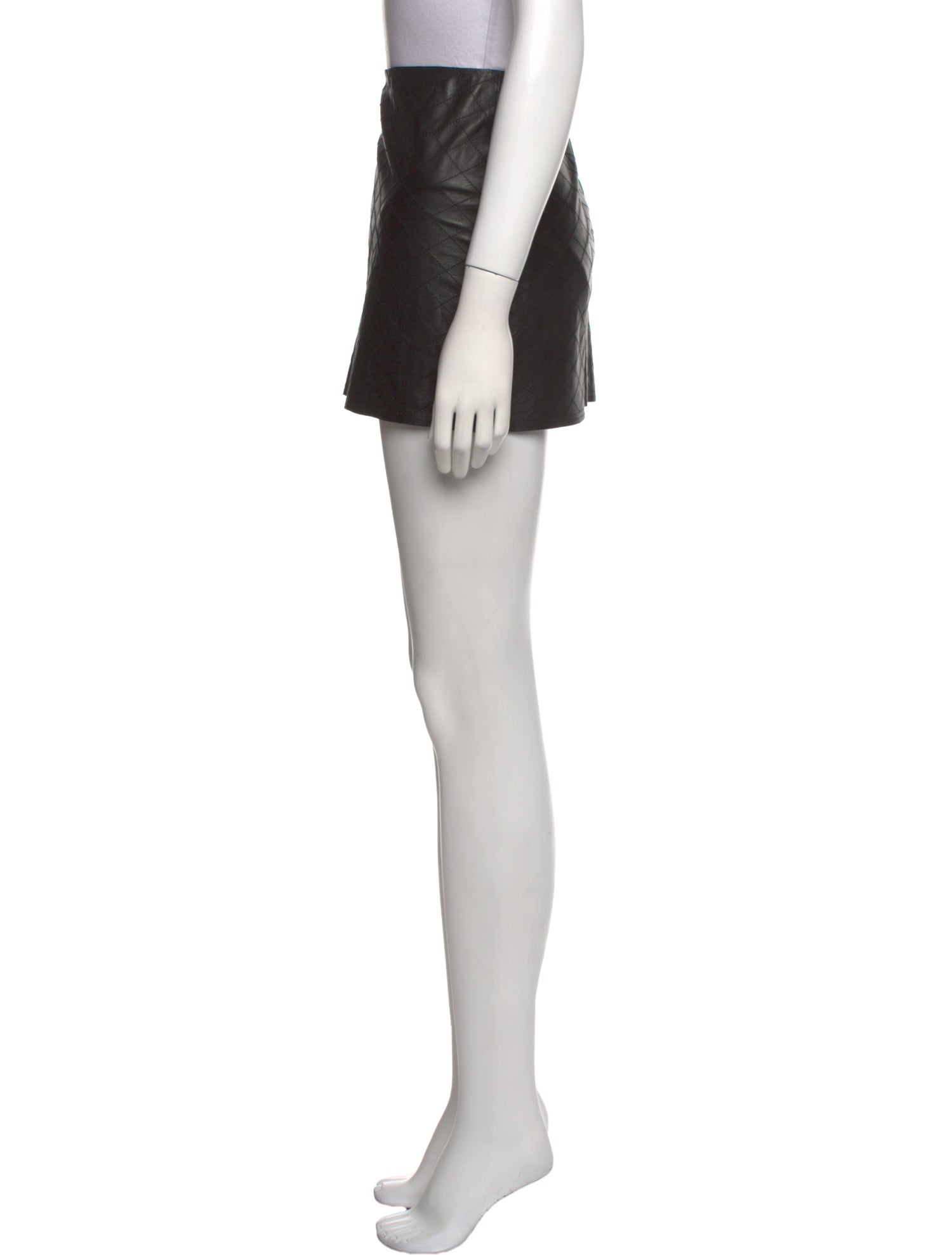 Alice + Olivia Lamb Leather Mini Skirt