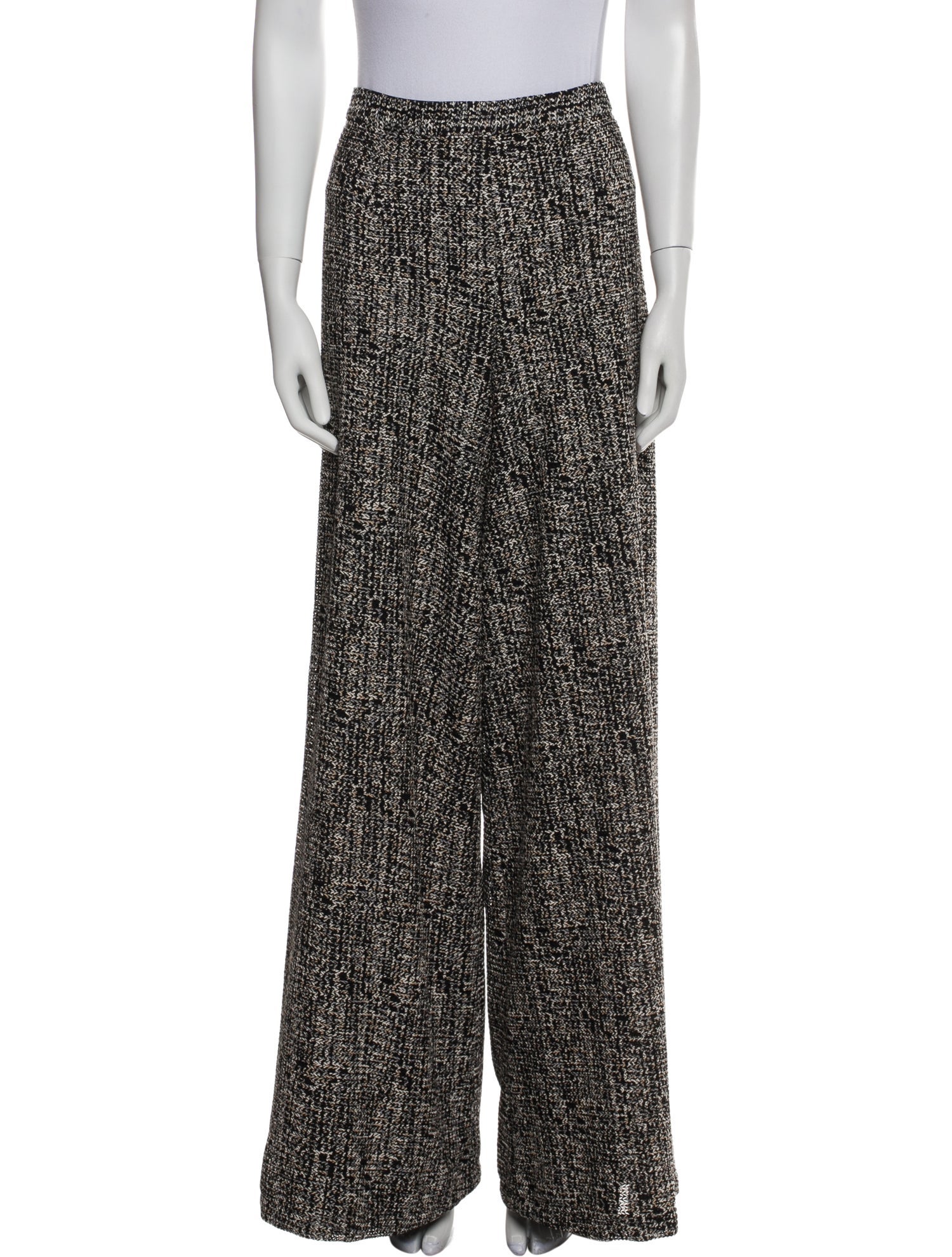 Alice + Olivia Tweed Pattern Wide Leg Pants