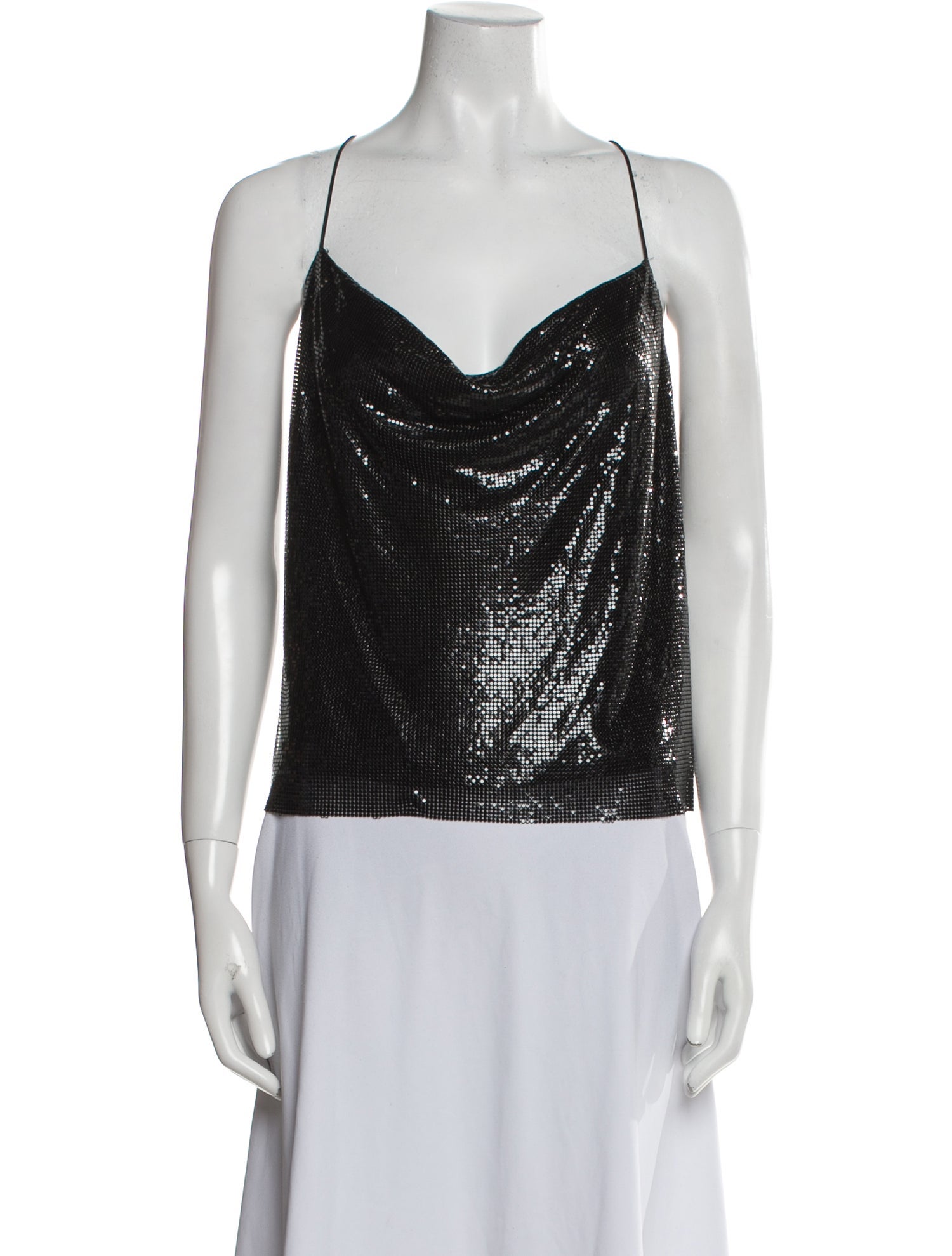 Alice + Olivia Cowl Neck Sleeveless Top