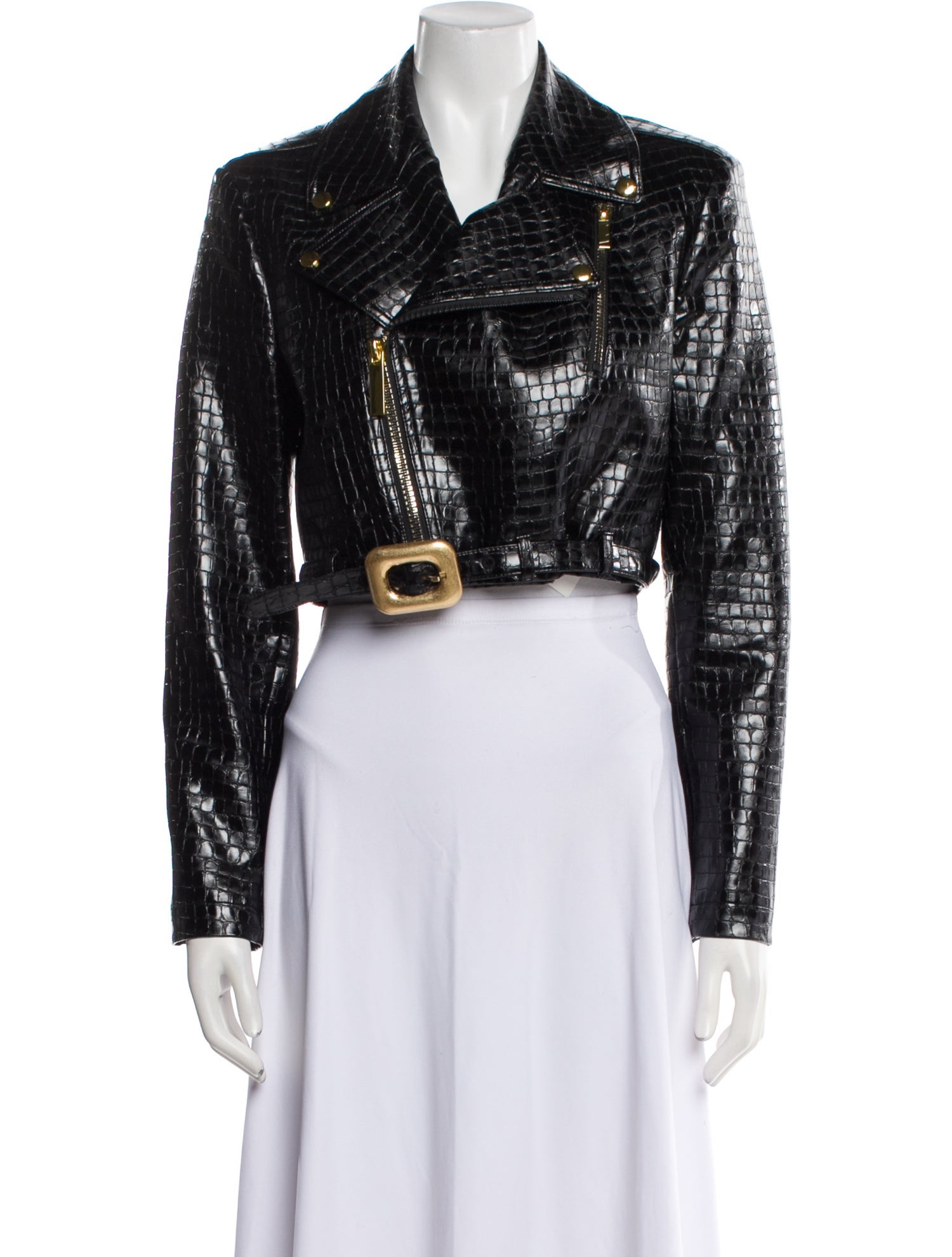 Alice + Olivia Faux Leather Bolero