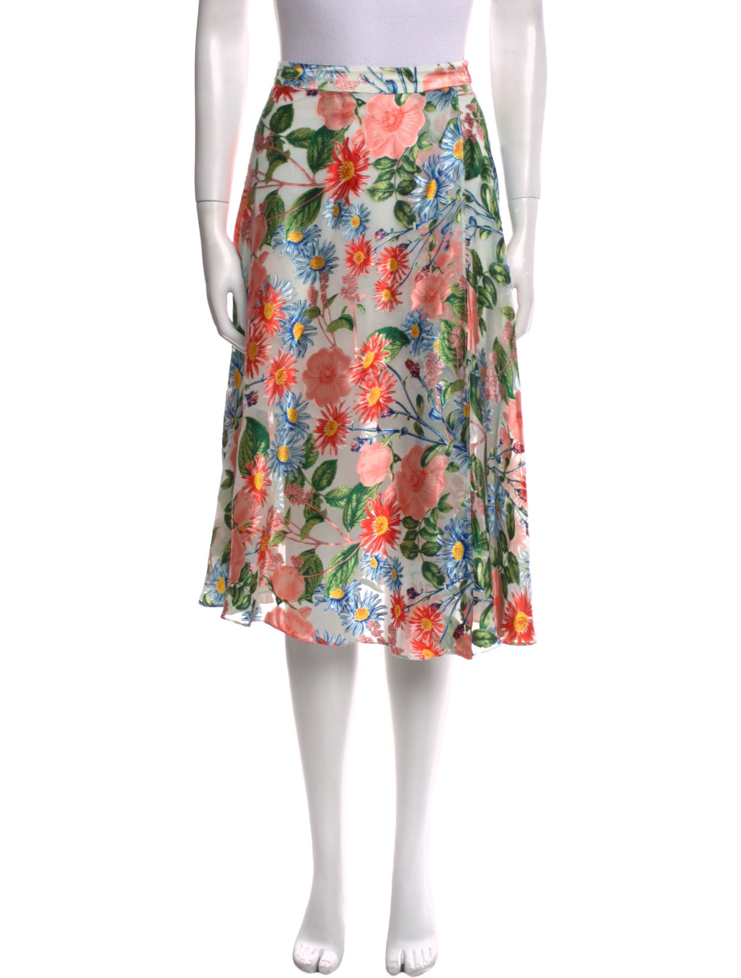 Alice + Olivia Floral Print Knee-Length Skirt