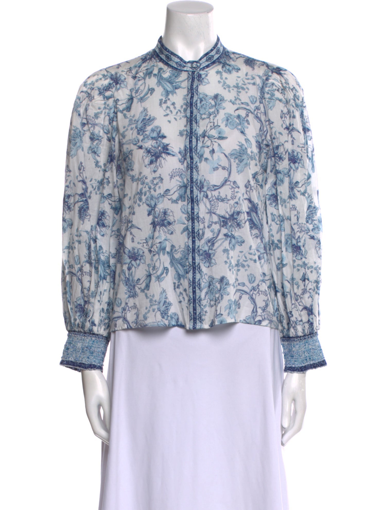 Alice + Olivia Printed Mock Neck Blouse w/ Tags