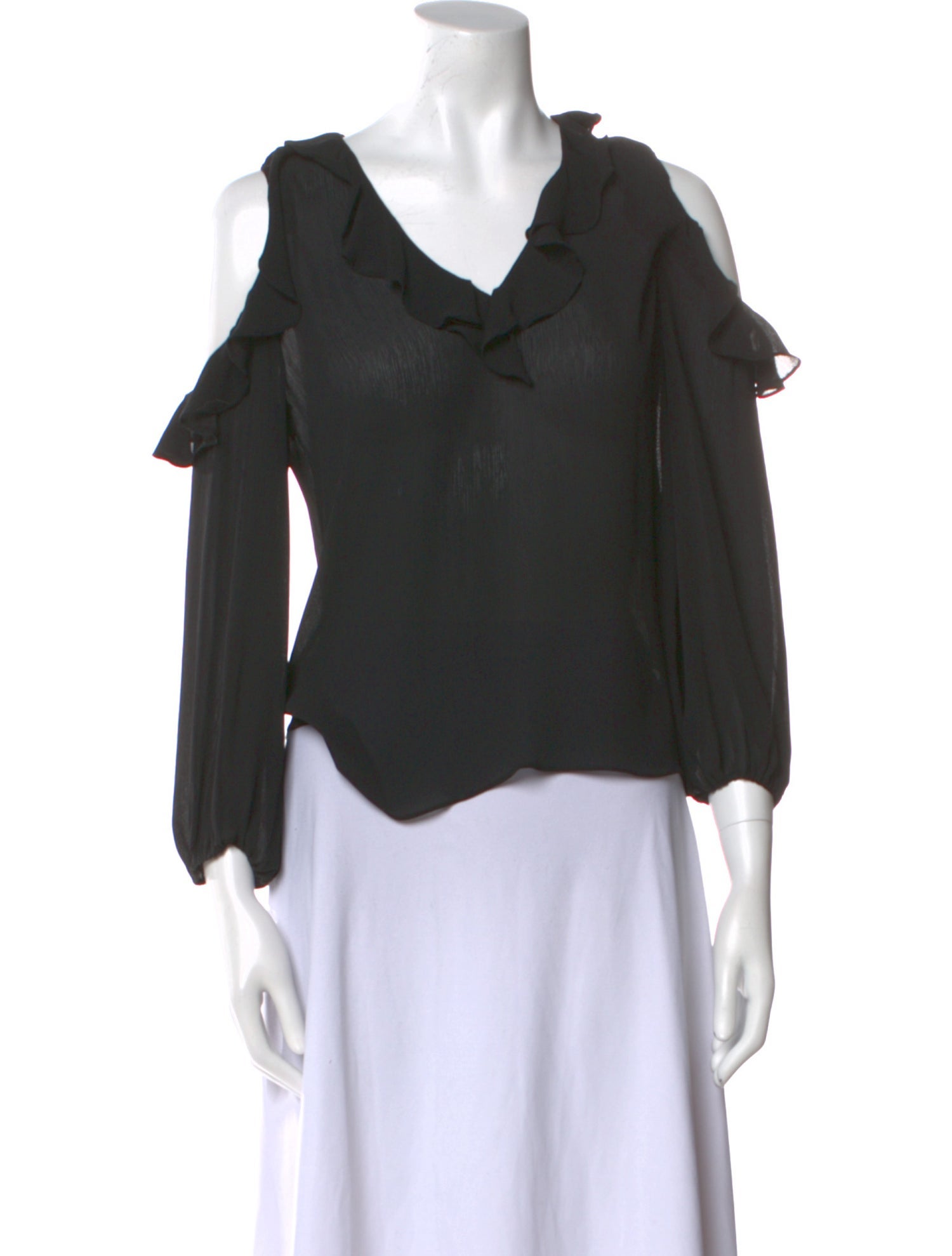 Alice + Olivia V-Neck Long Sleeve Blouse