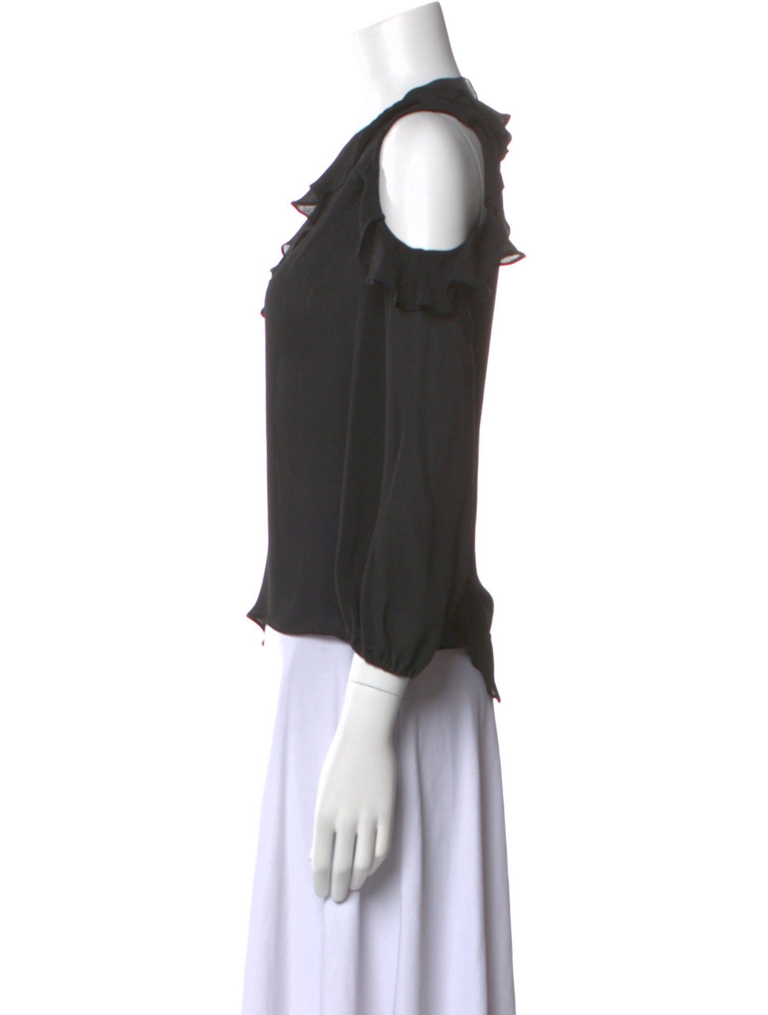 Alice + Olivia V-Neck Long Sleeve Blouse