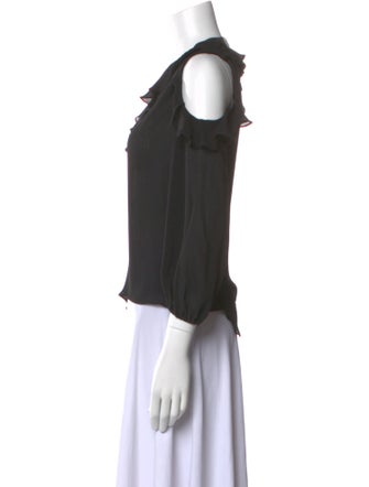 Alice + Olivia V-Neck Long Sleeve Blouse