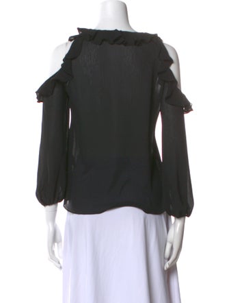 Alice + Olivia V-Neck Long Sleeve Blouse