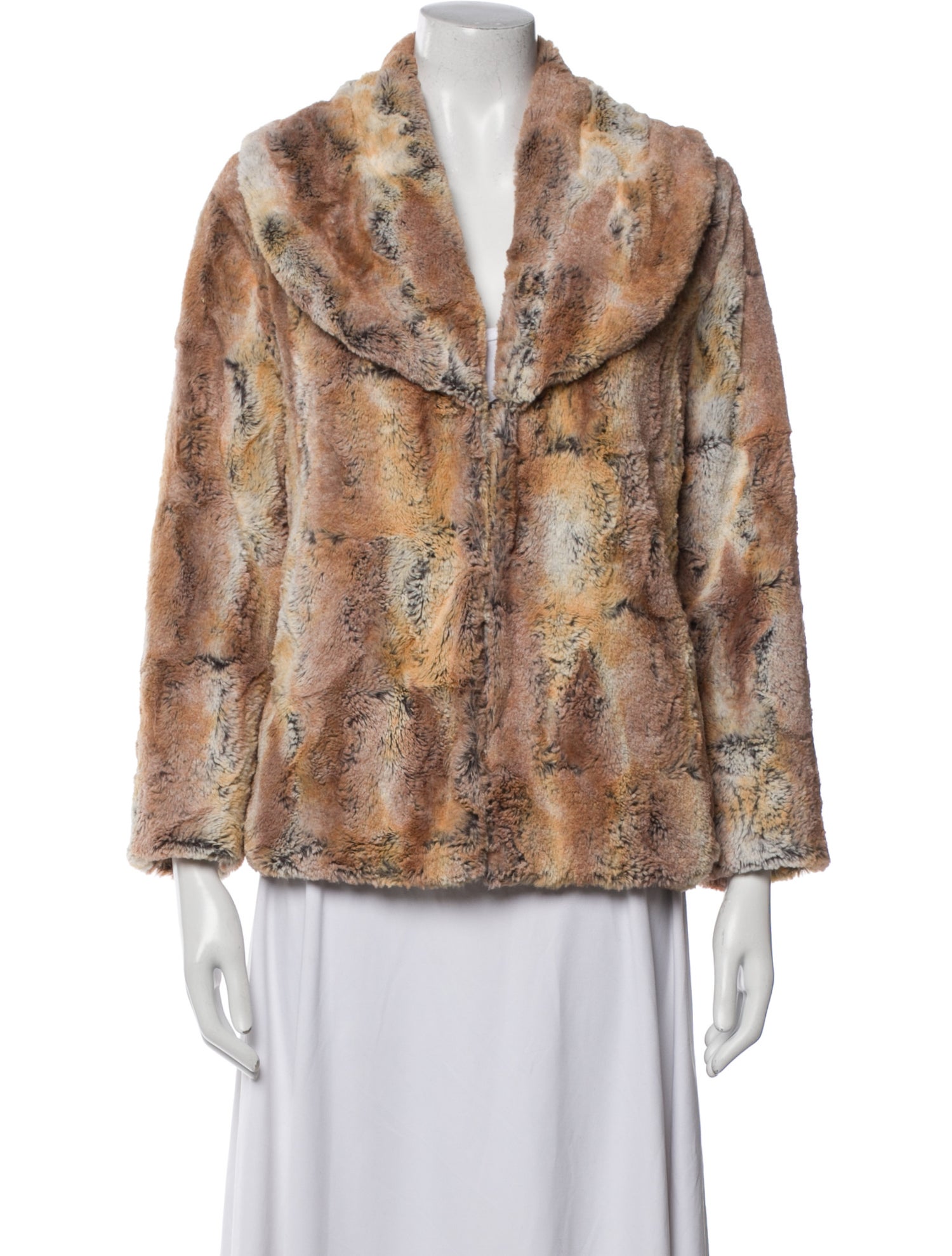 Alice + Olivia Printed Faux Fur Jacket