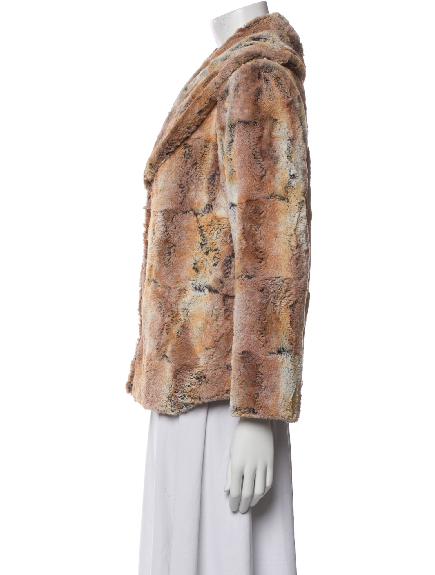 Alice + Olivia Printed Faux Fur Jacket