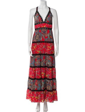 Alice + Olivia Printed Long Dress