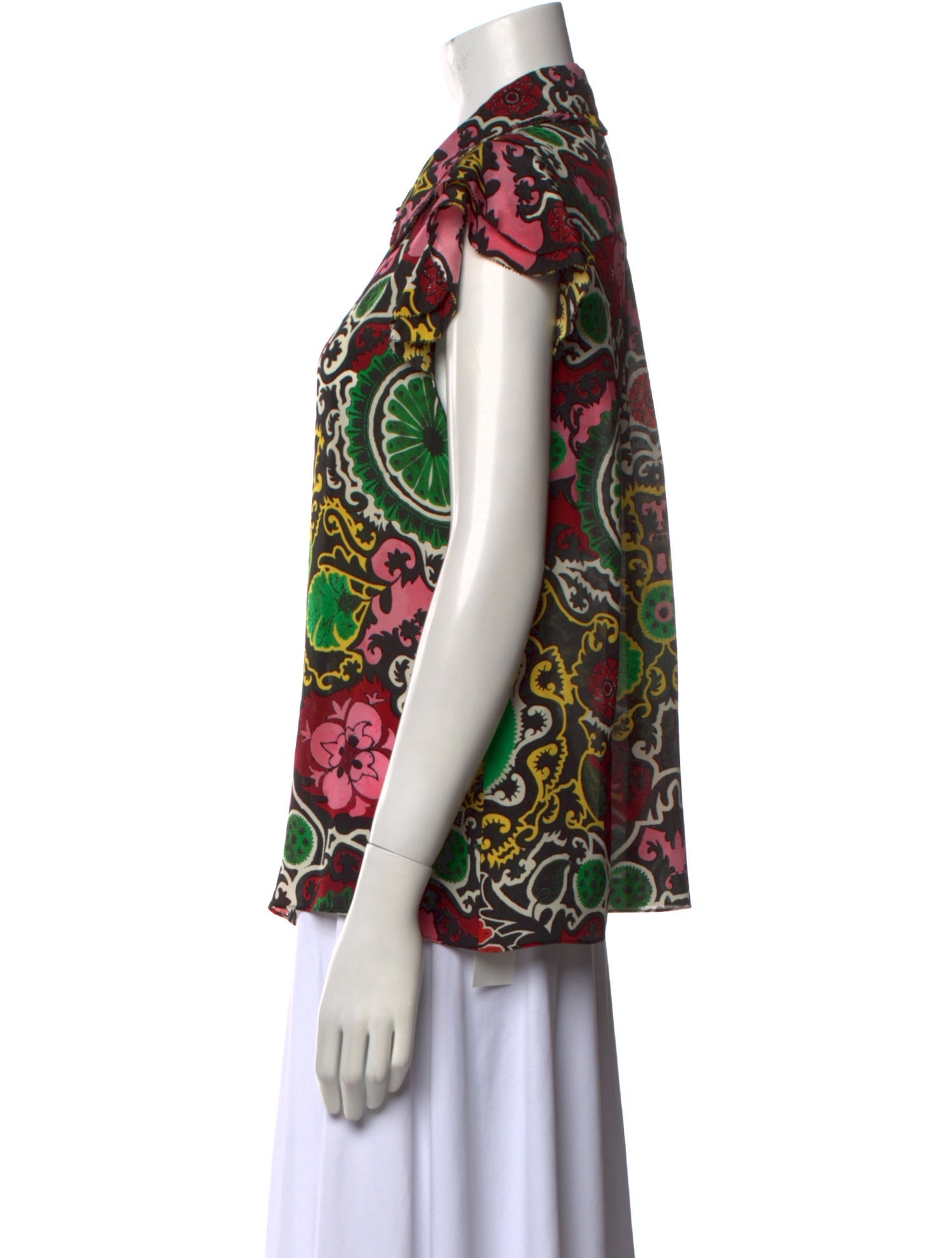 Alice + Olivia Silk Printed Blouse