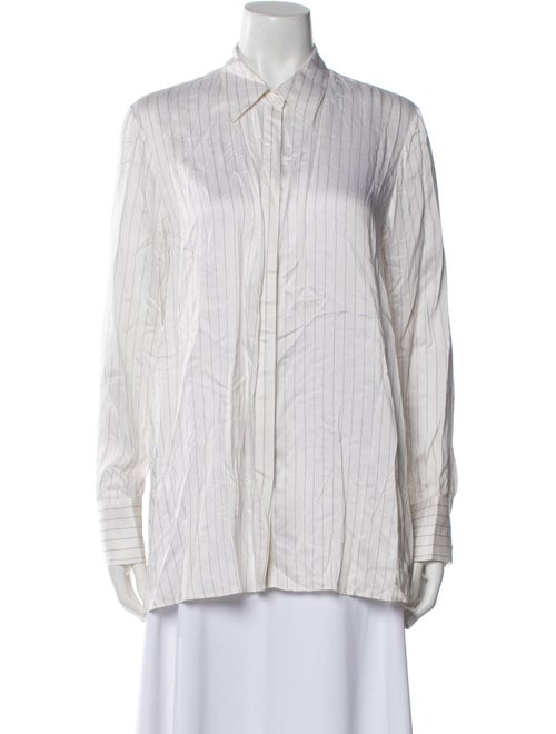 Alice + Olivia Striped Long Sleeve Button-Up Top