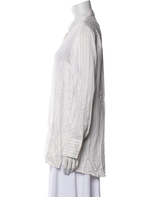 Alice + Olivia Striped Long Sleeve Button-Up Top