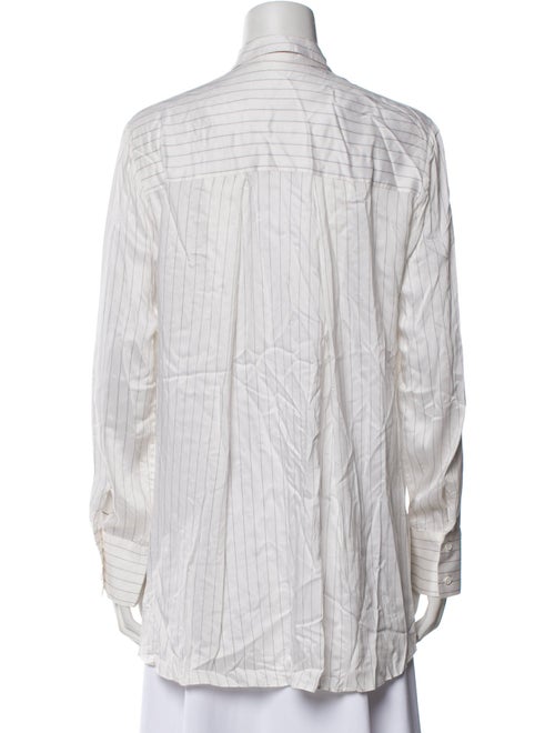 Alice + Olivia Striped Long Sleeve Button-Up Top