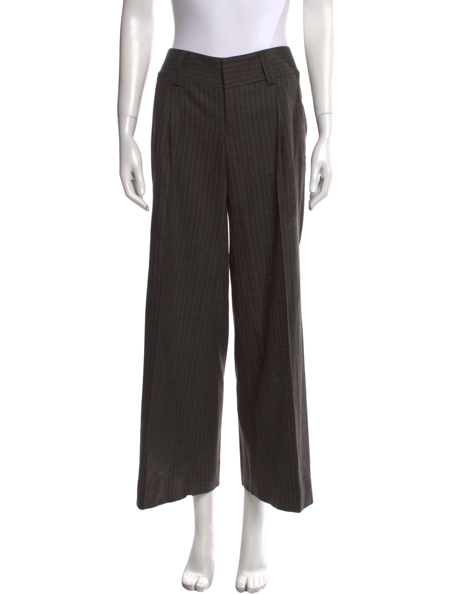 Alice + Olivia Virgin Wool Wide Leg Pants
