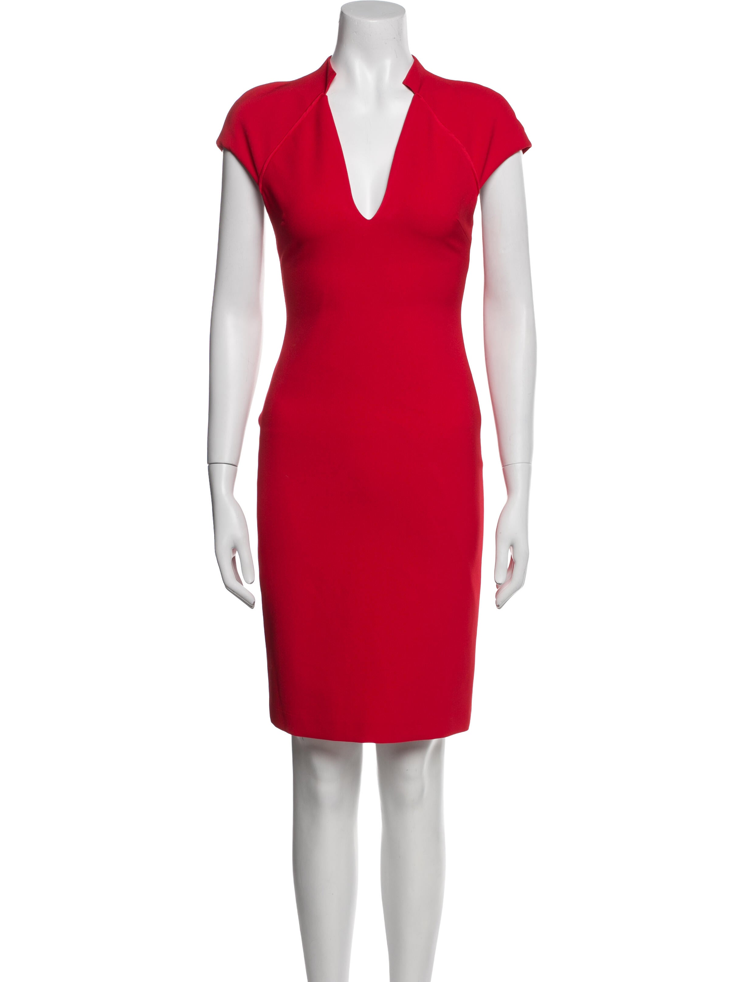 Alice + Olivia V-Neck Knee-Length Dress