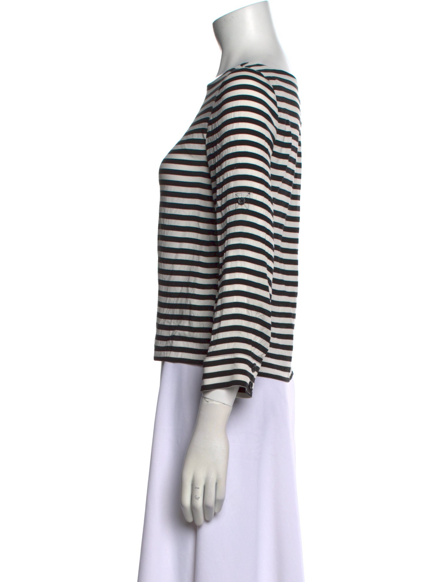 Alice + Olivia Silk Striped Top