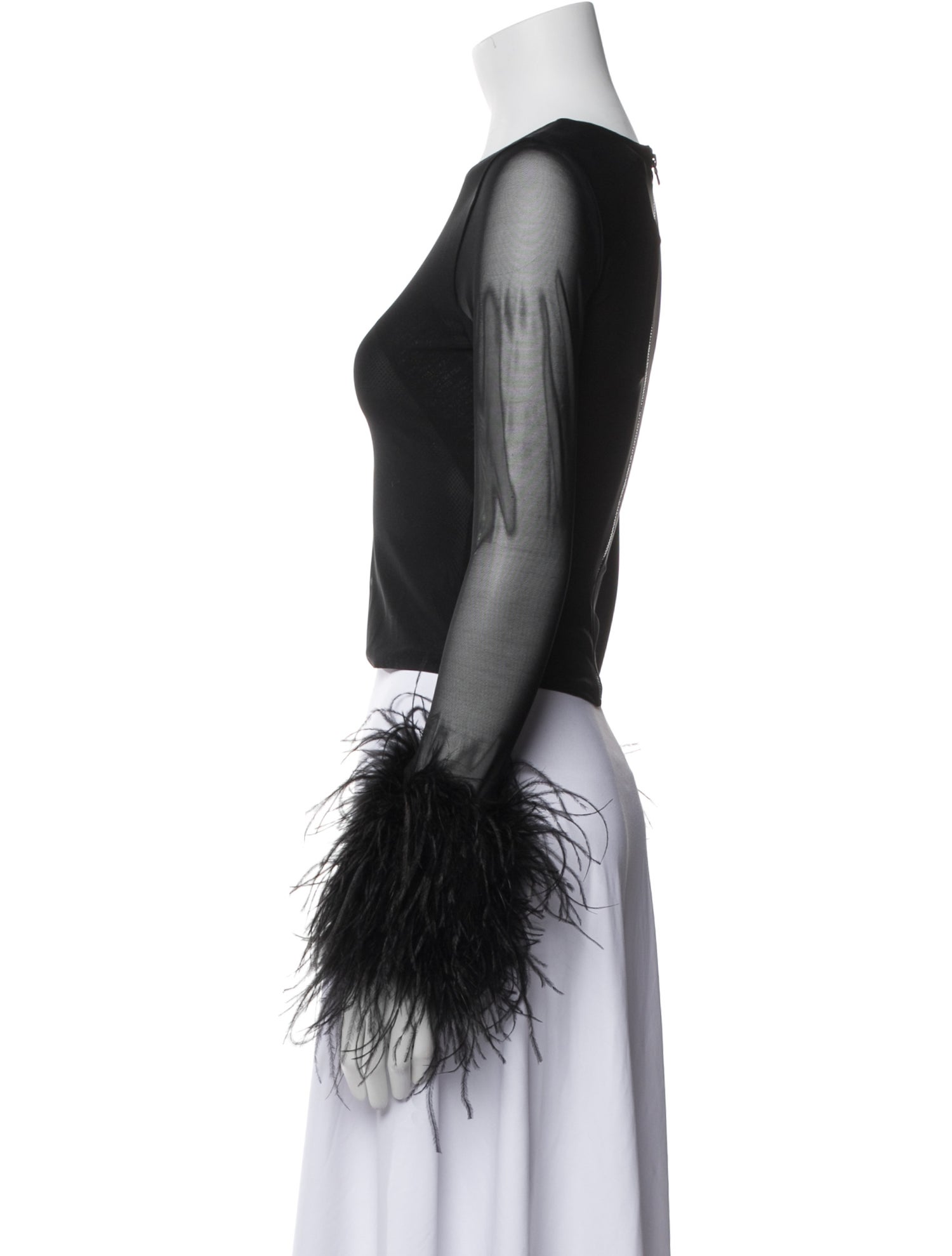 Alice + Olivia Nylon Scoop Neck Top