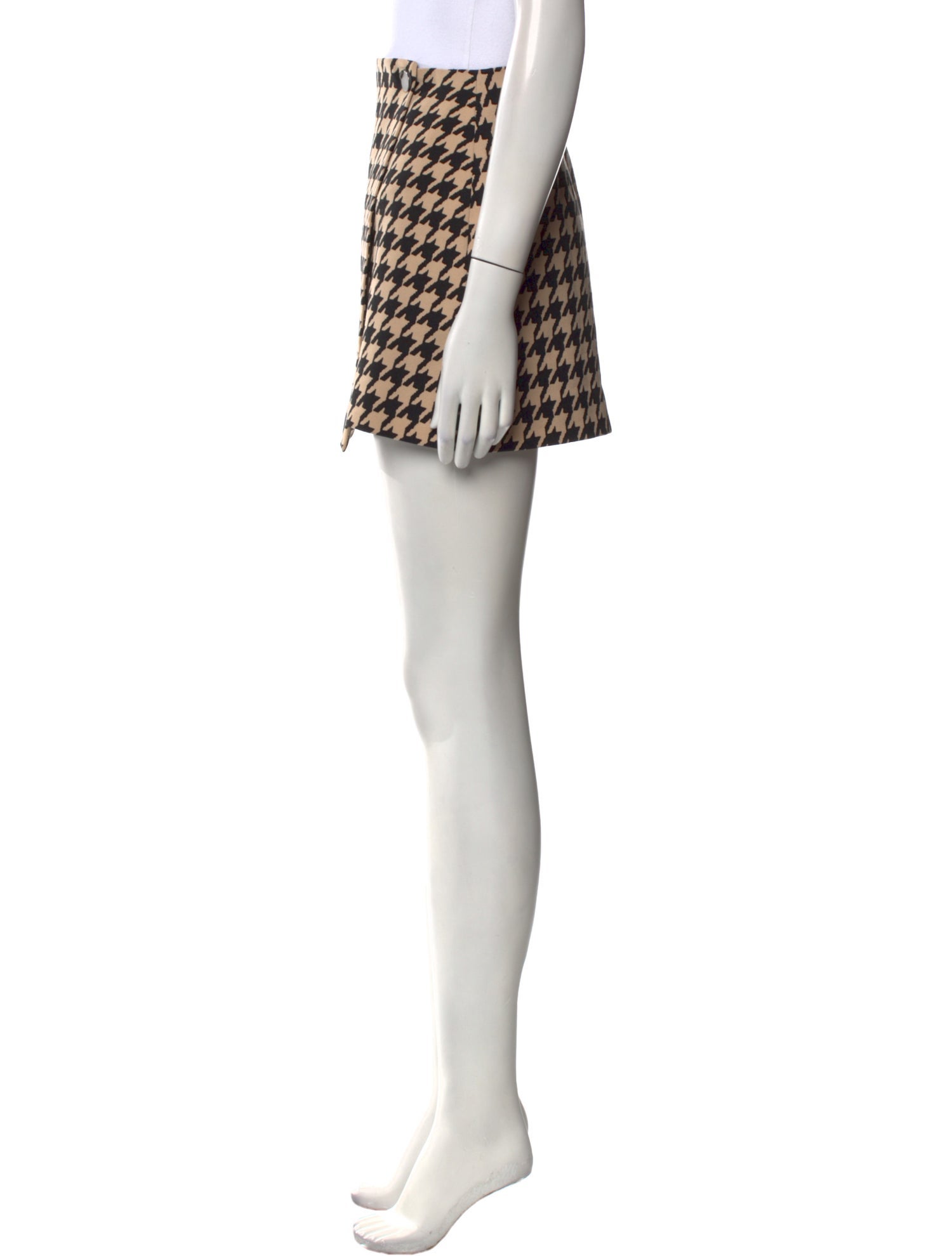 Alice + Olivia Houndstooth Print Mini Skirt