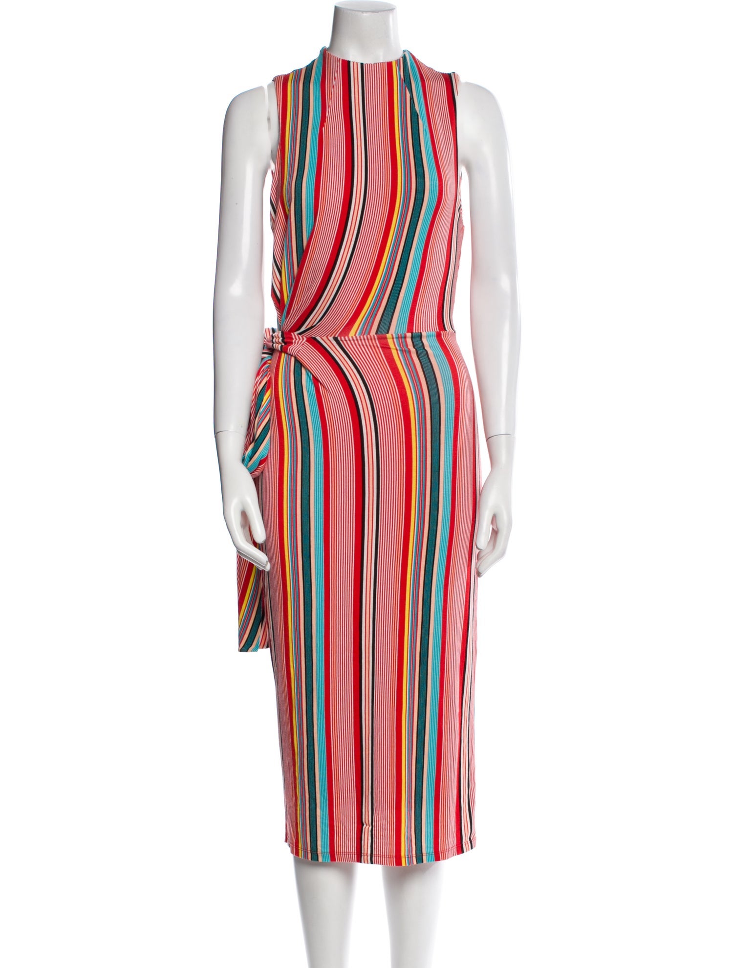 Alice + Olivia Striped Midi Length Dress