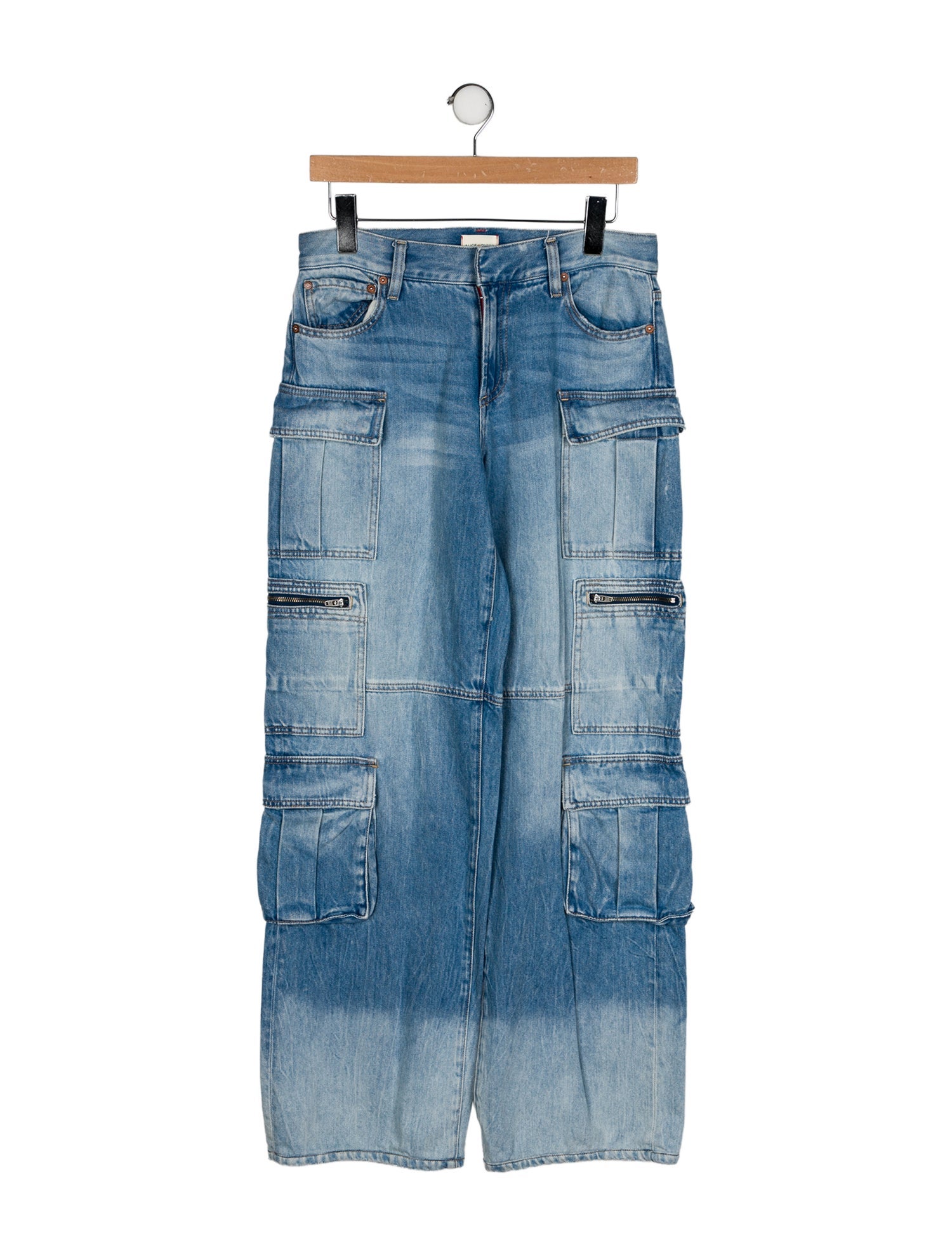 Alice + Olivia Mid-Rise Wide Leg Jeans