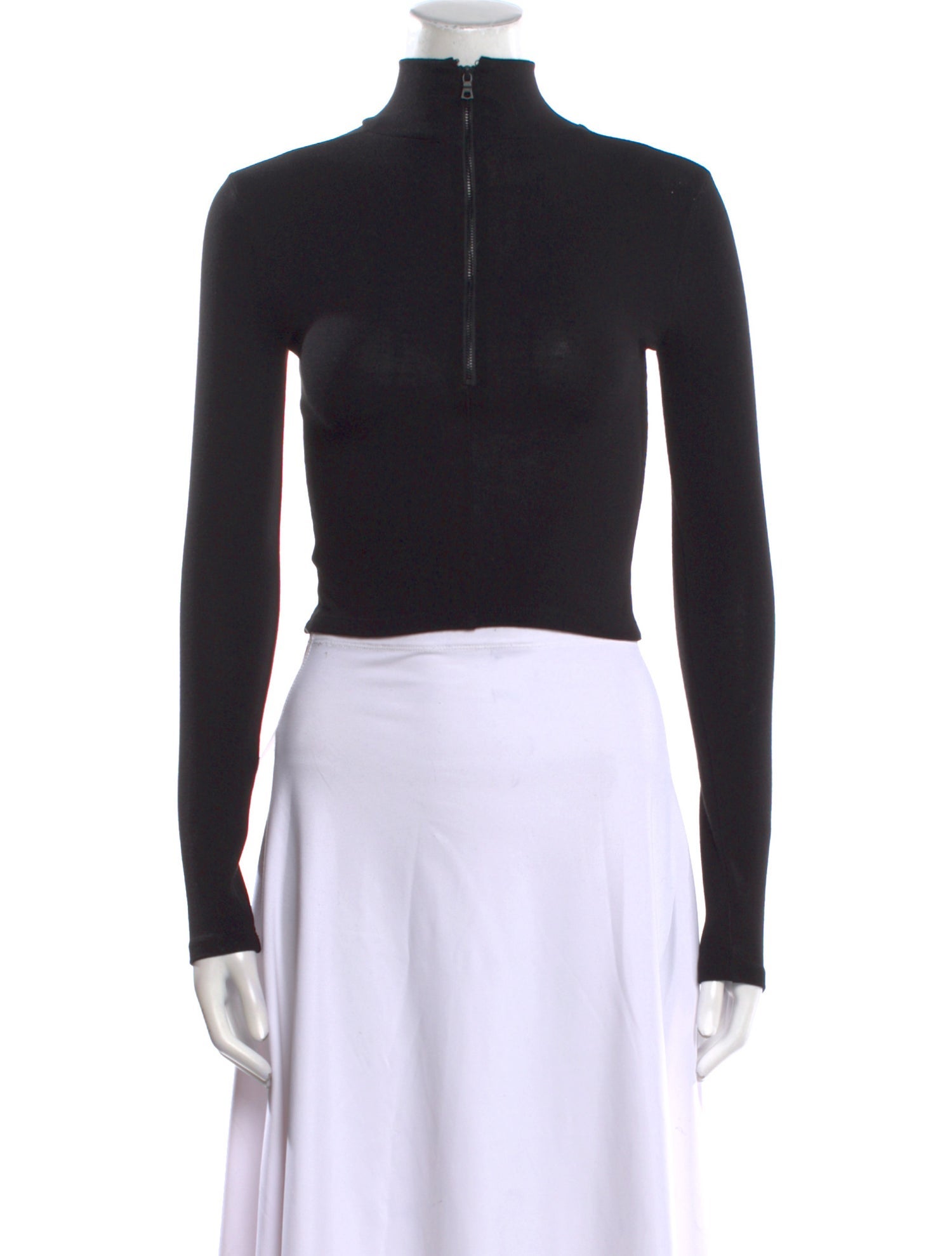 Alice + Olivia Mock Neck Long Sleeve Crop Top w/ Tags