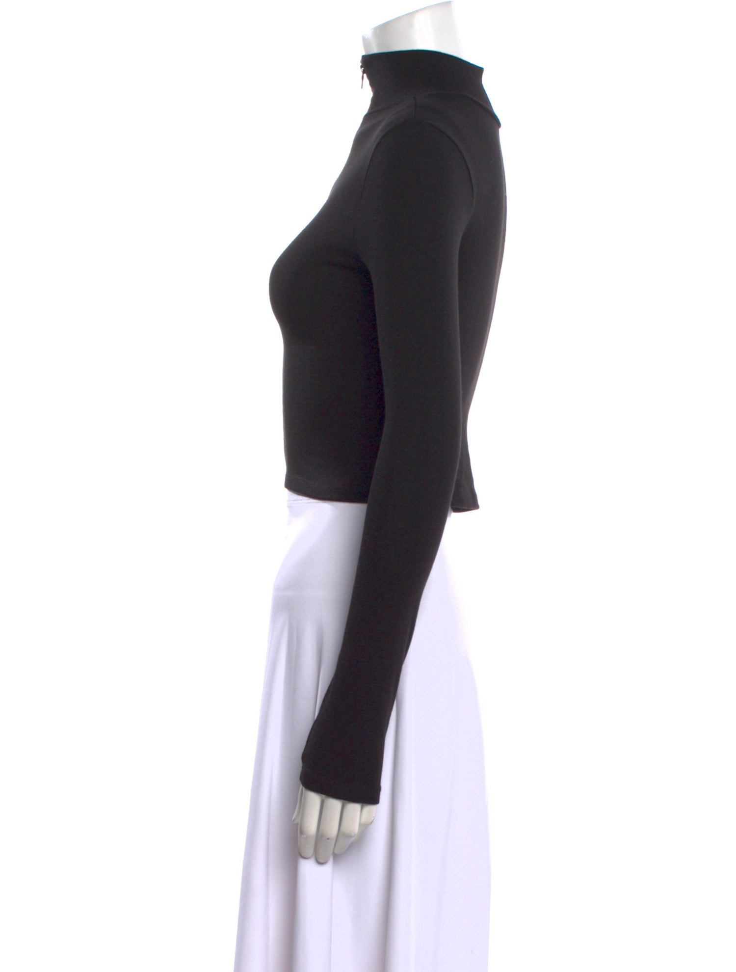 Alice + Olivia Mock Neck Long Sleeve Crop Top w/ Tags