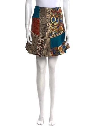 Alice + Olivia Floral Print Mini Skirt