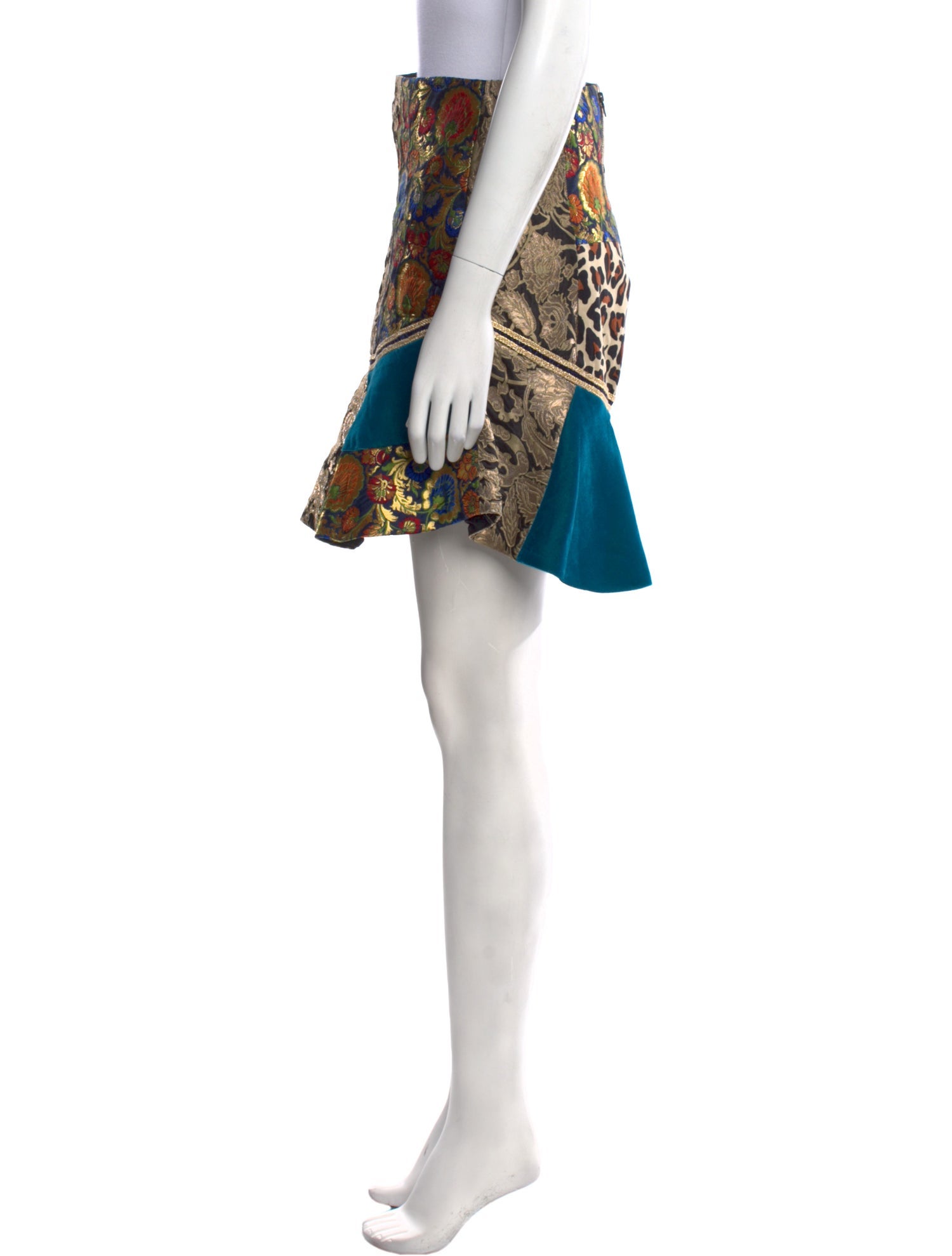 Alice + Olivia Floral Print Mini Skirt