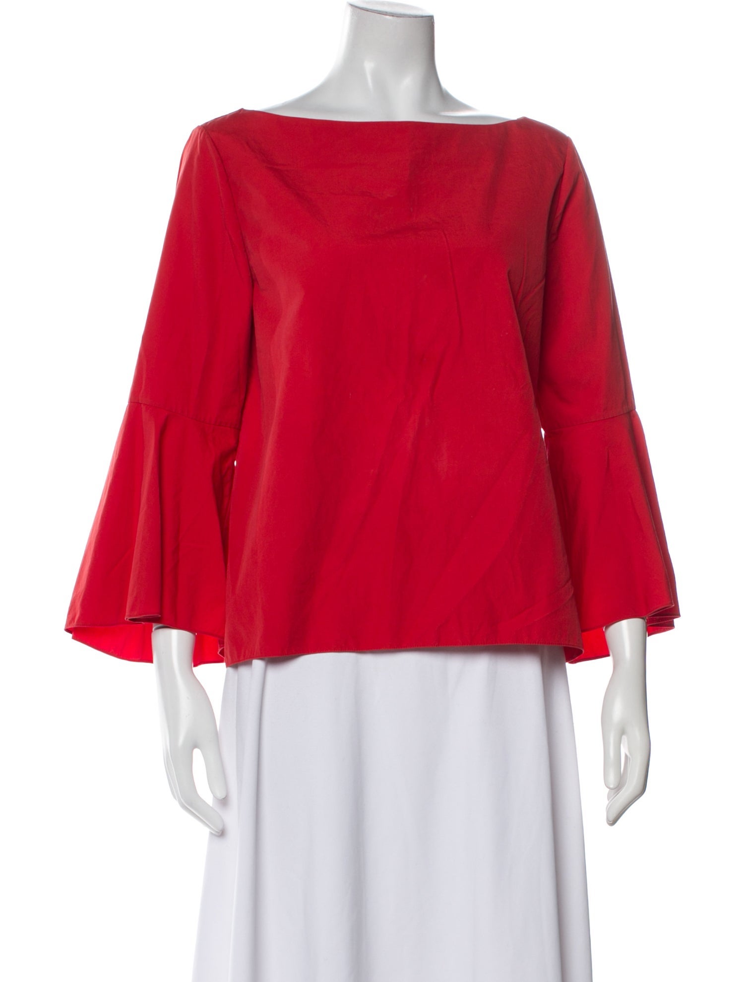Alice + Olivia Bateau Neckline Three-Quarter Sleeve Blouse