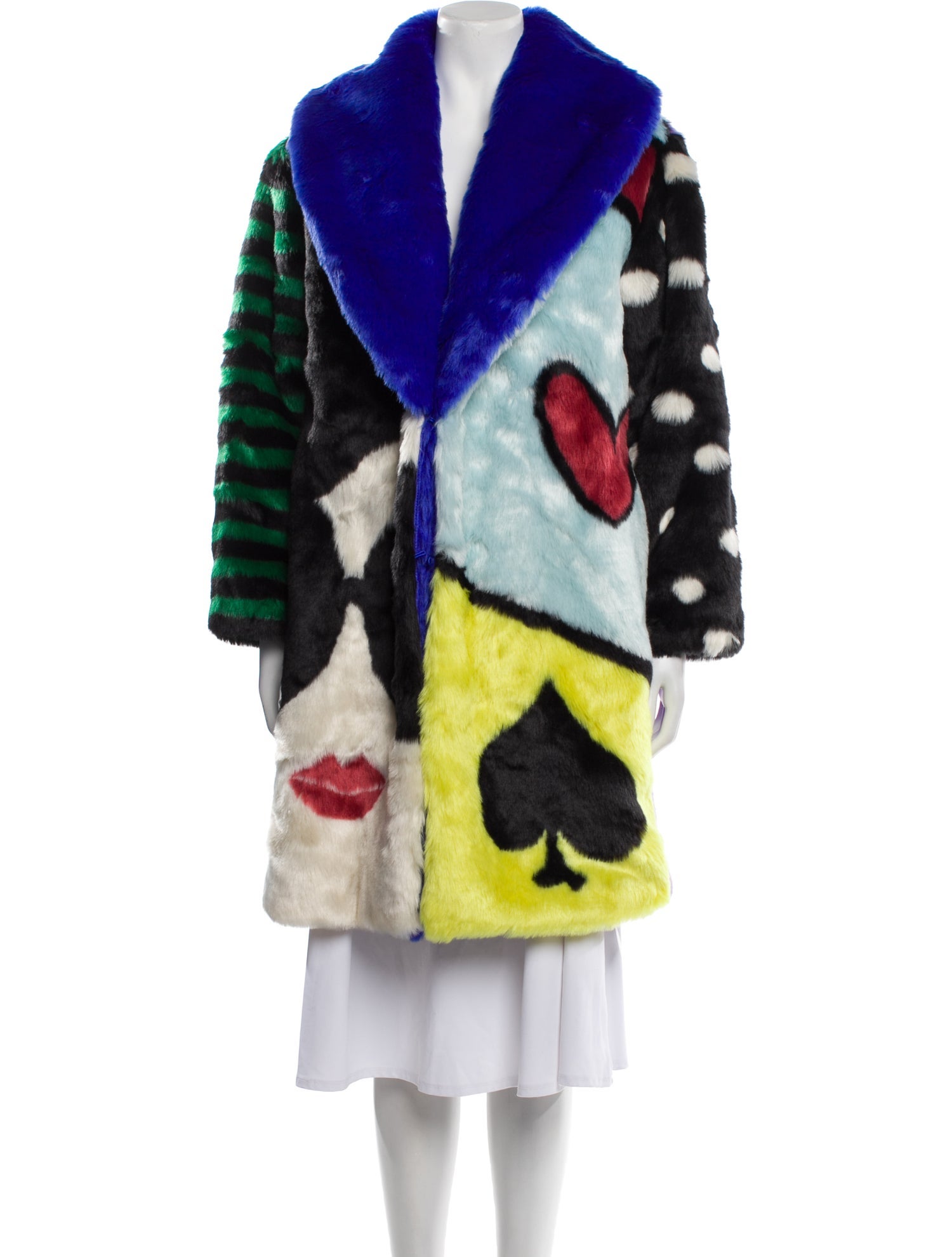 Alice + Olivia Faux Fur Printed Coat w/ Tags