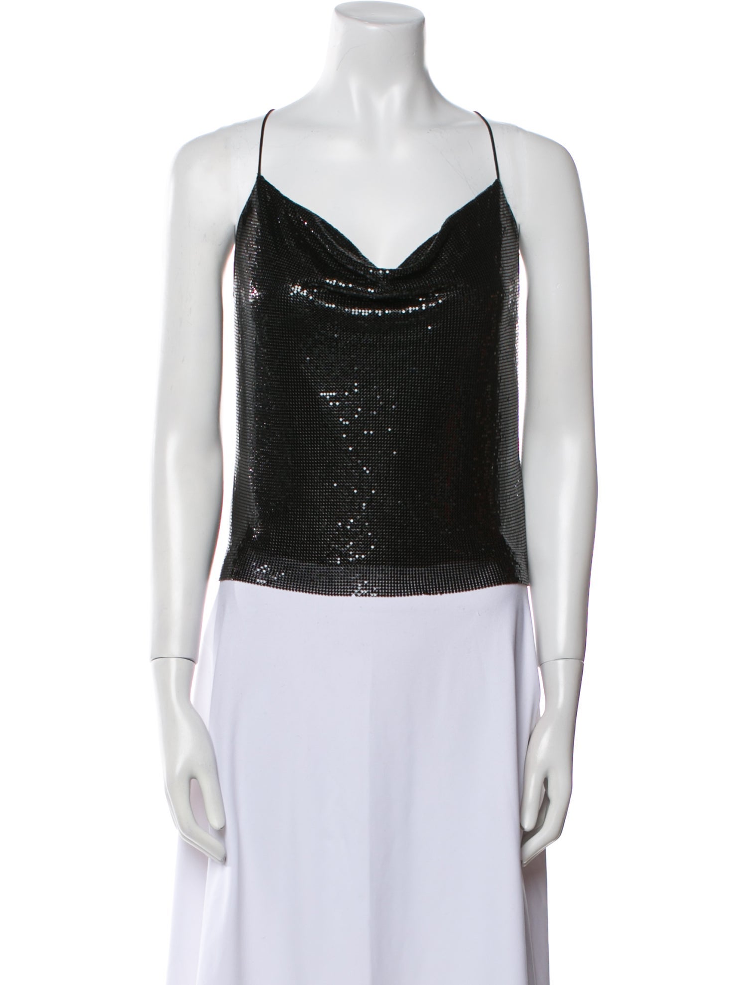 Alice + Olivia Cowl Neck Sleeveless Top