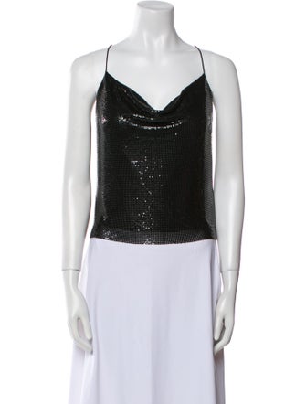 Alice + Olivia Cowl Neck Sleeveless Top