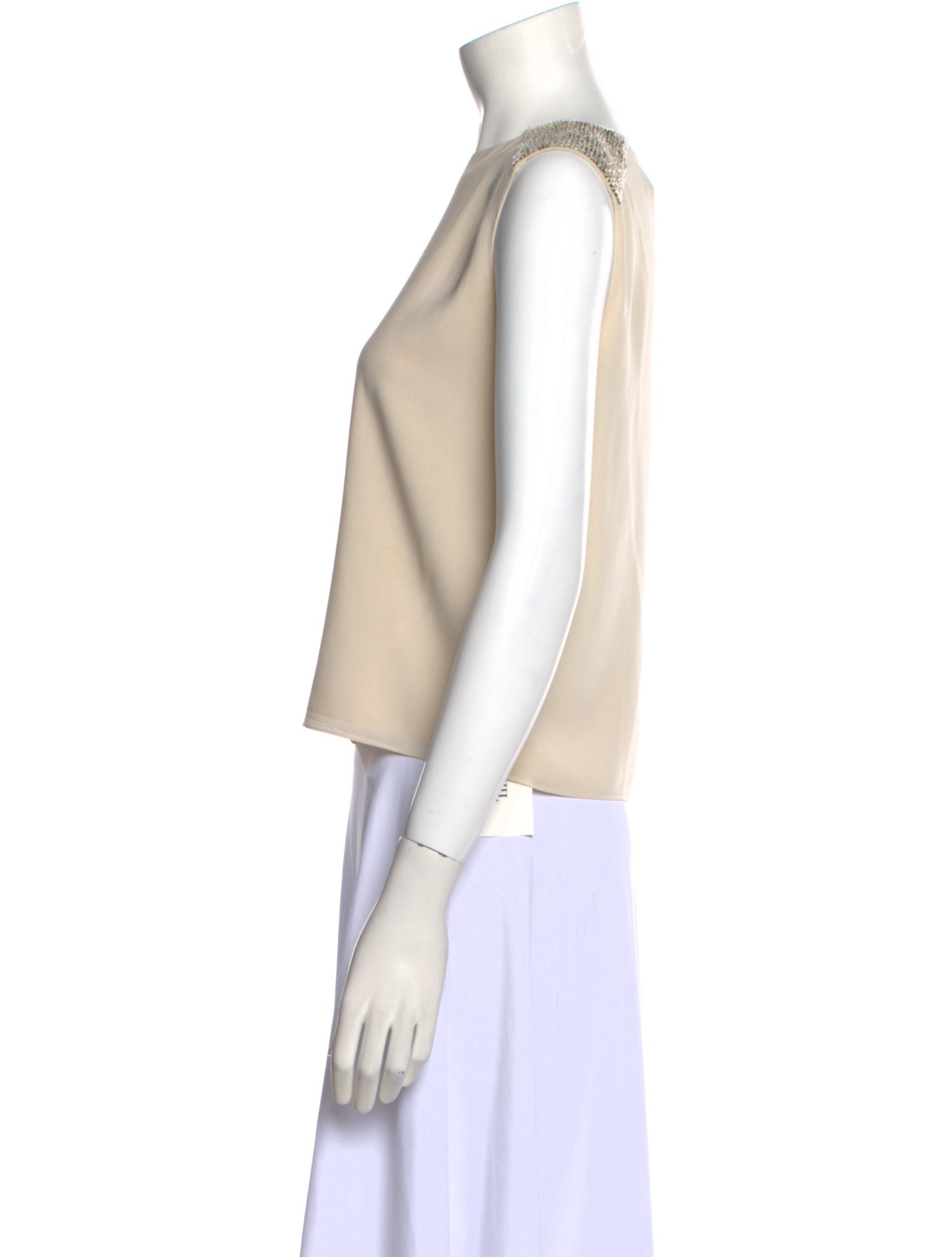 Alice + Olivia Silk Bateau Neckline Top