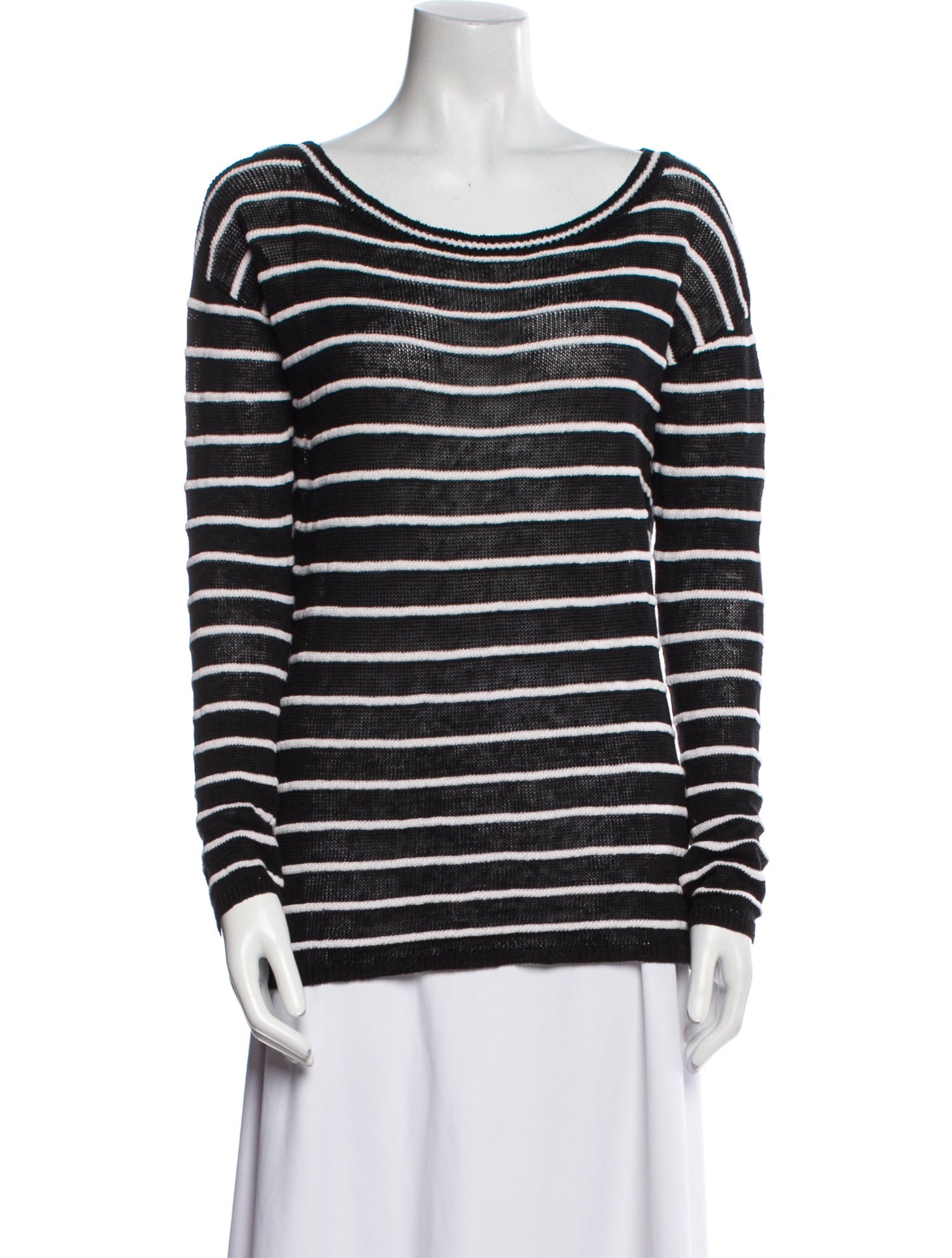 Alice + Olivia Linen Striped Sweater