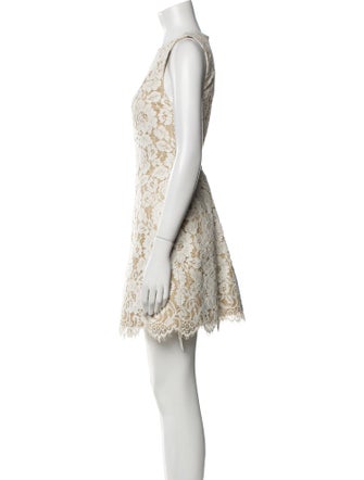 Alice + Olivia Lace Pattern Mini Dress