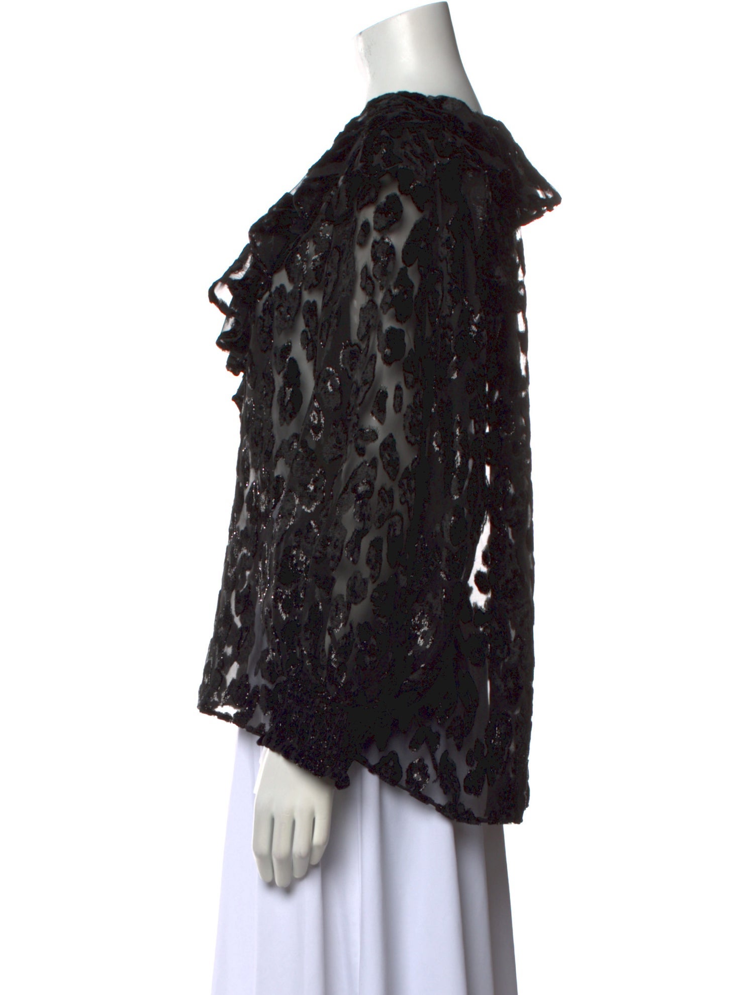 Alice + Olivia Animal Print V-Neck Blouse