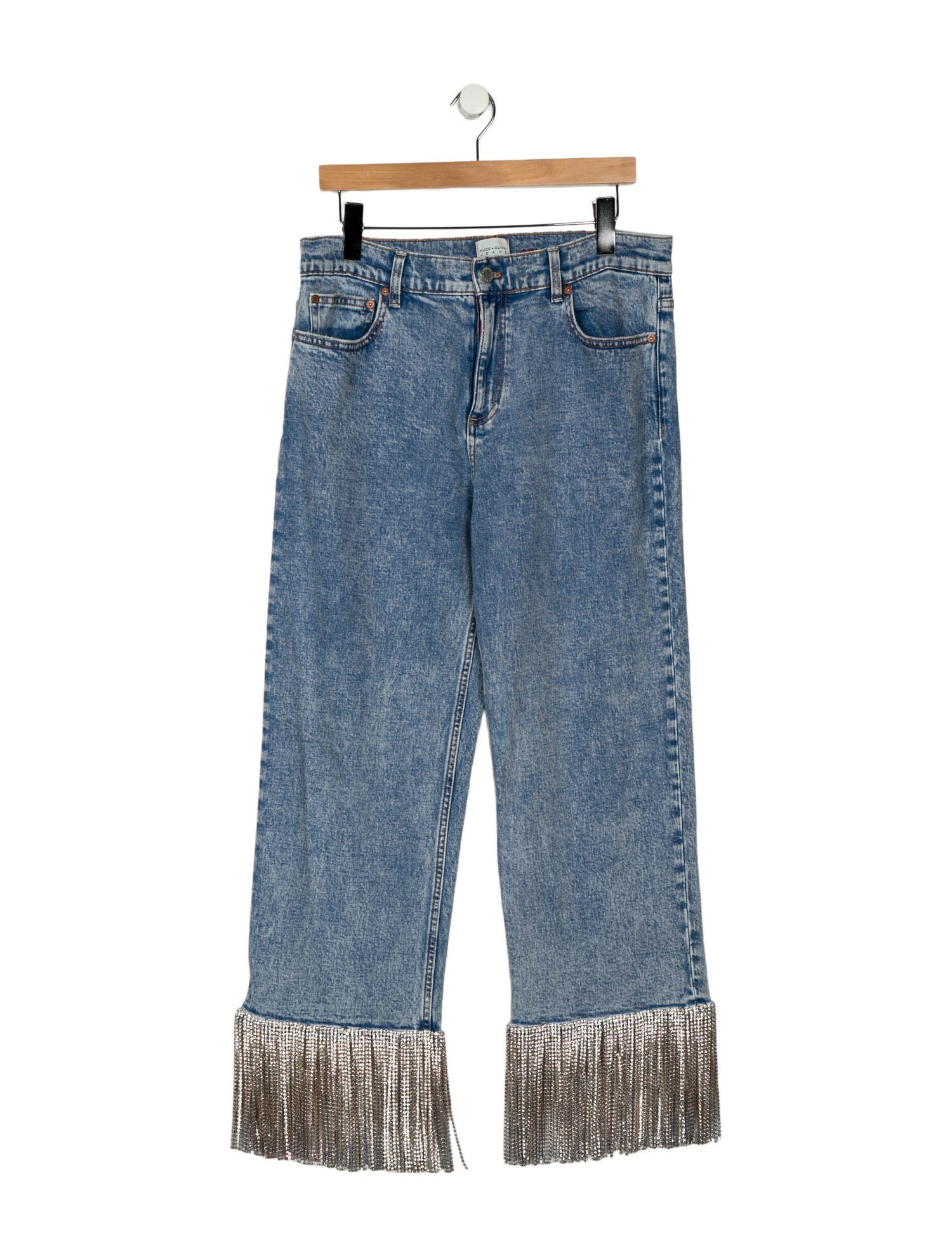 Alice + Olivia High-Rise Wide Leg Jeans