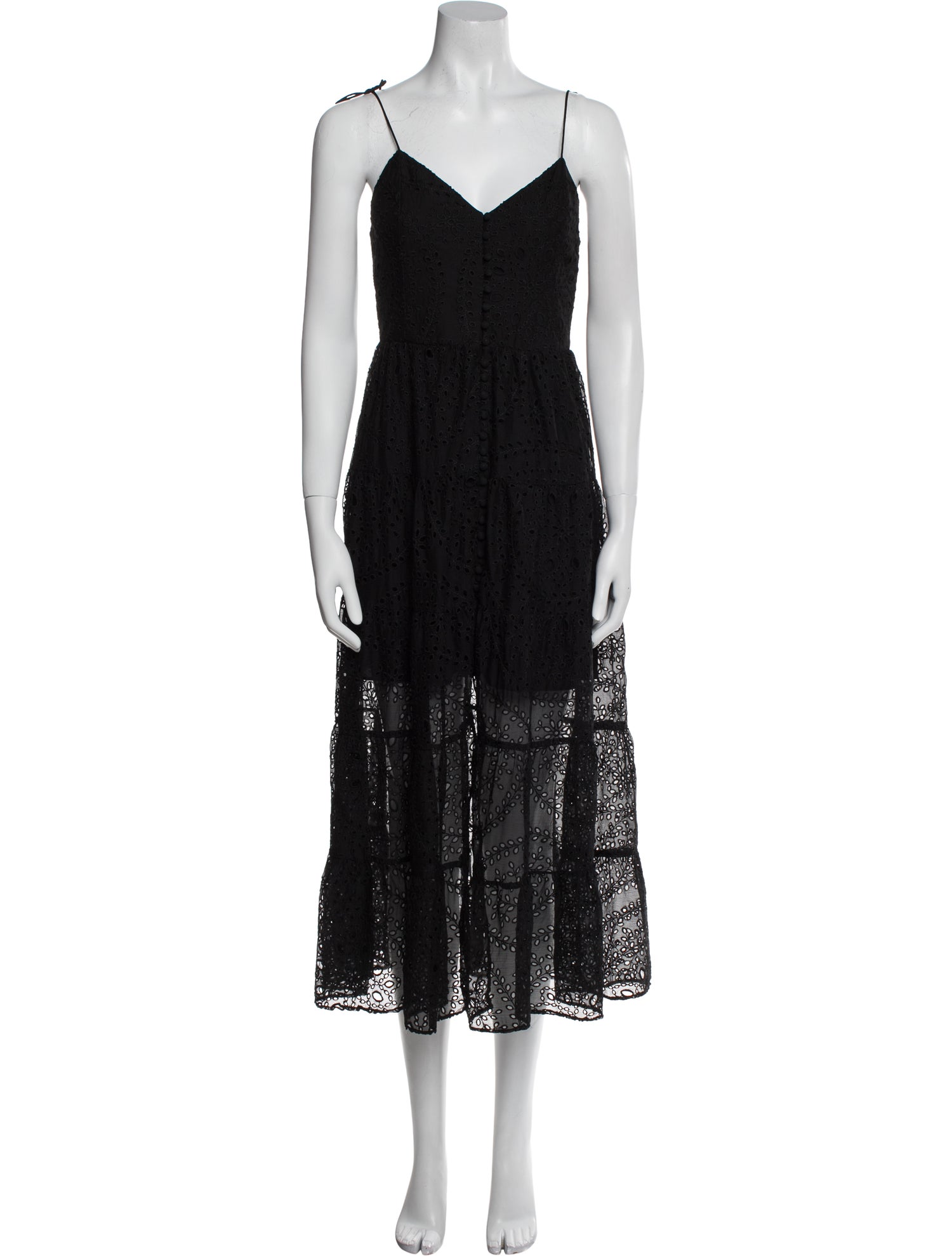 Alice + Olivia Lace Pattern Midi Length Dress