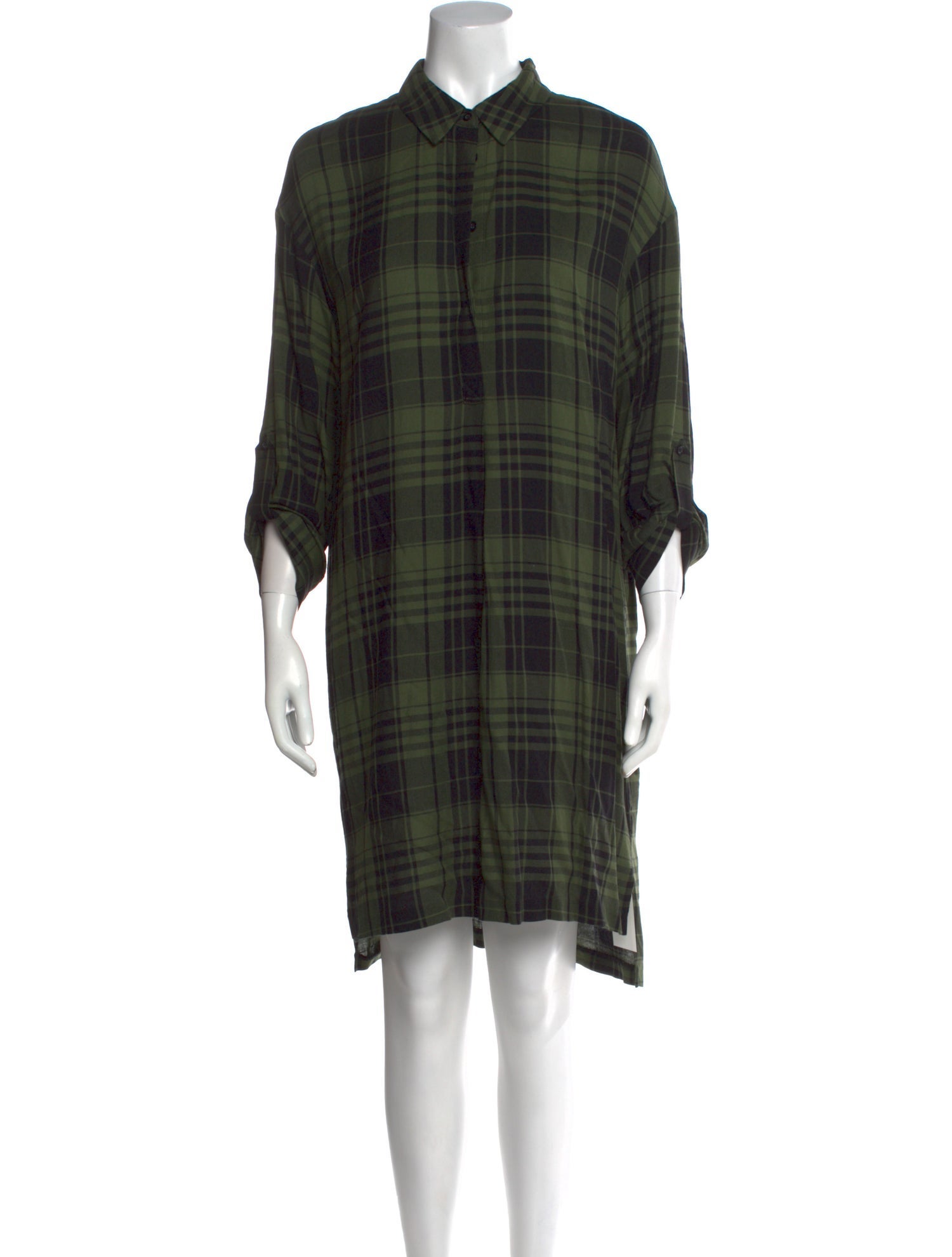 Alice + Olivia Plaid Print Knee-Length Dress