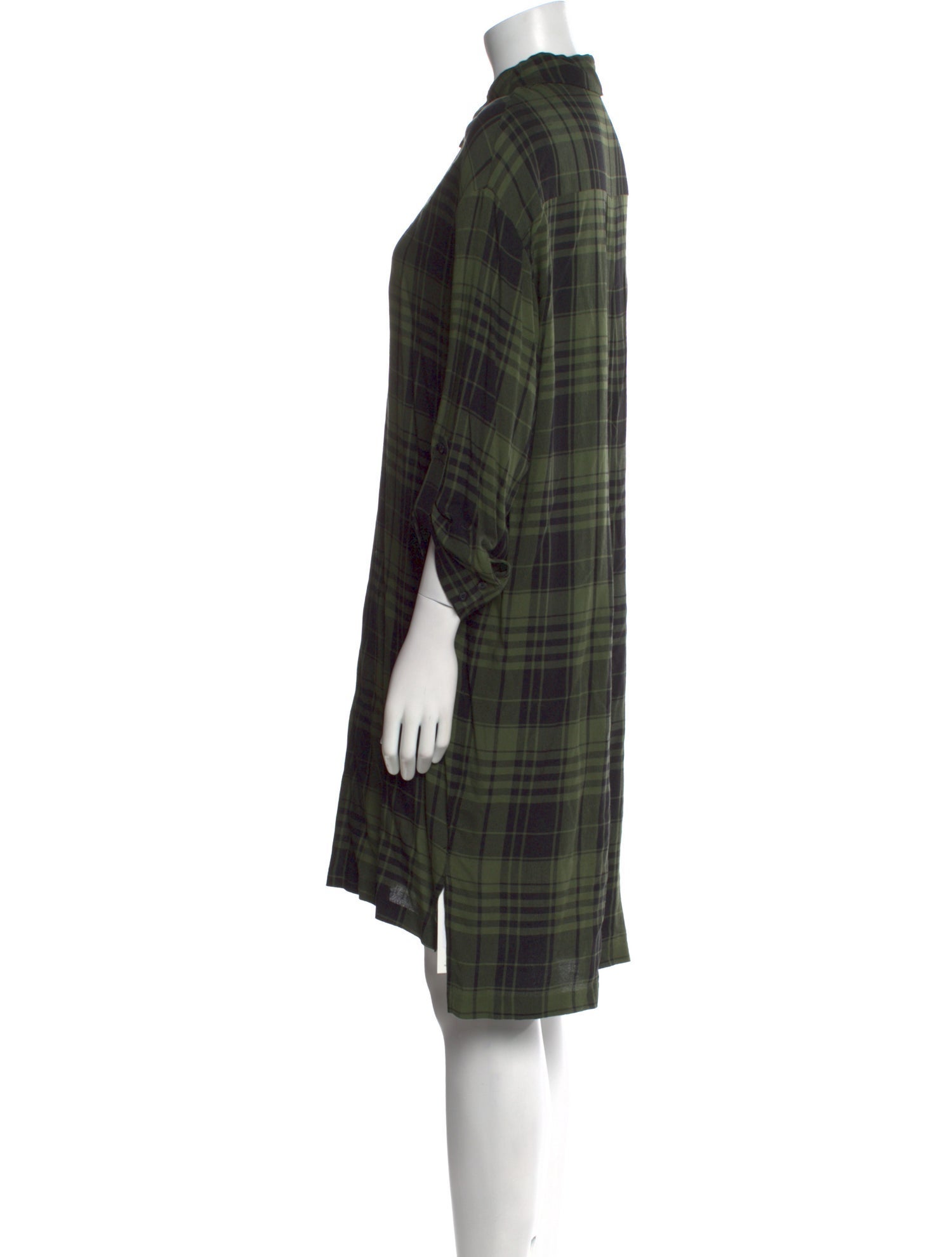 Alice + Olivia Plaid Print Knee-Length Dress
