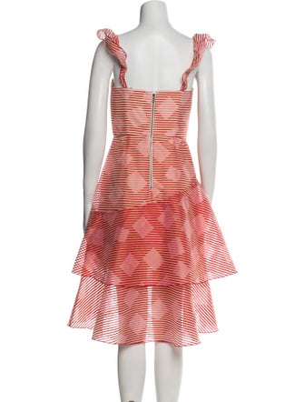 Alice + Olivia Printed Midi Length Dress