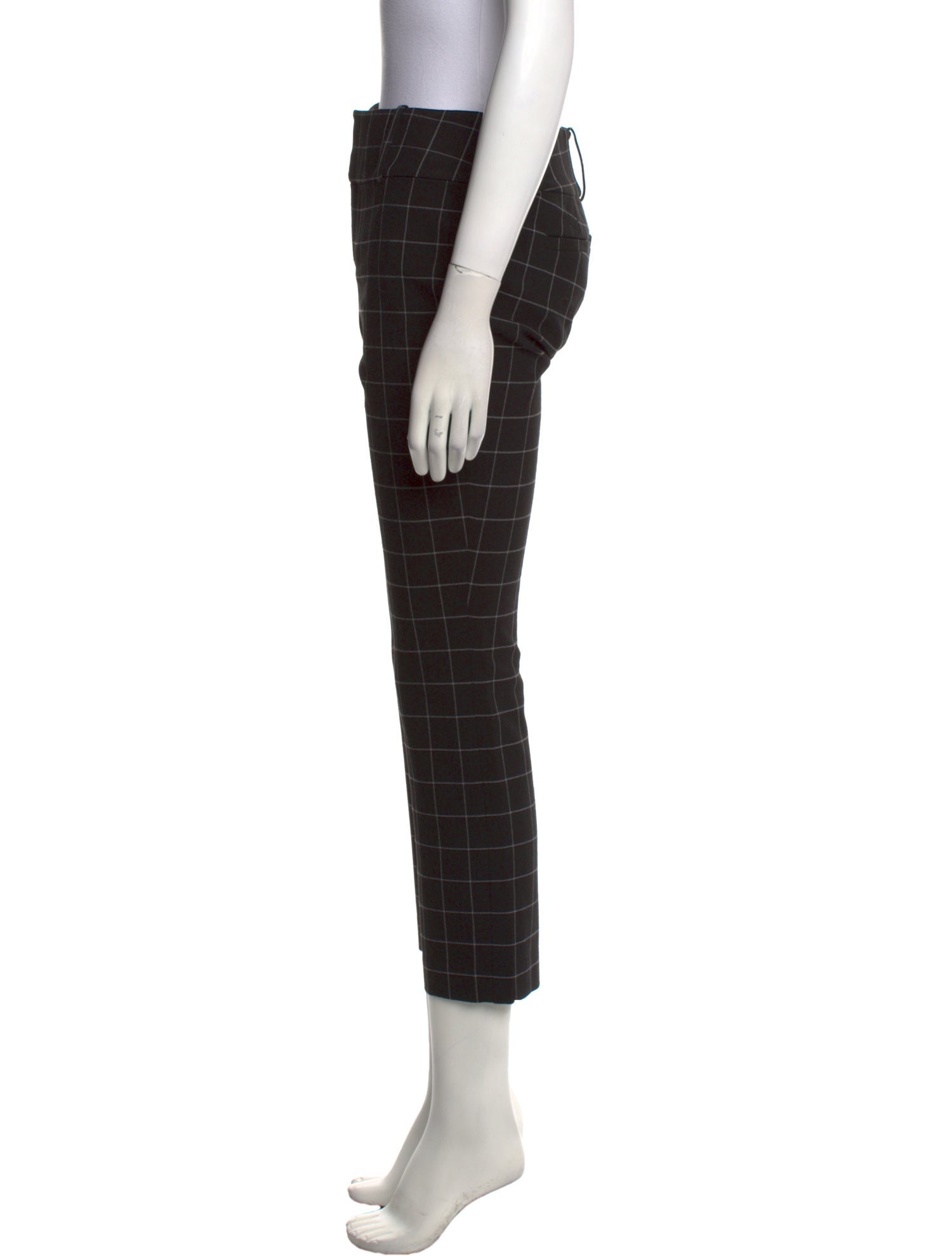 Alice + Olivia Plaid Print Straight Leg Pants